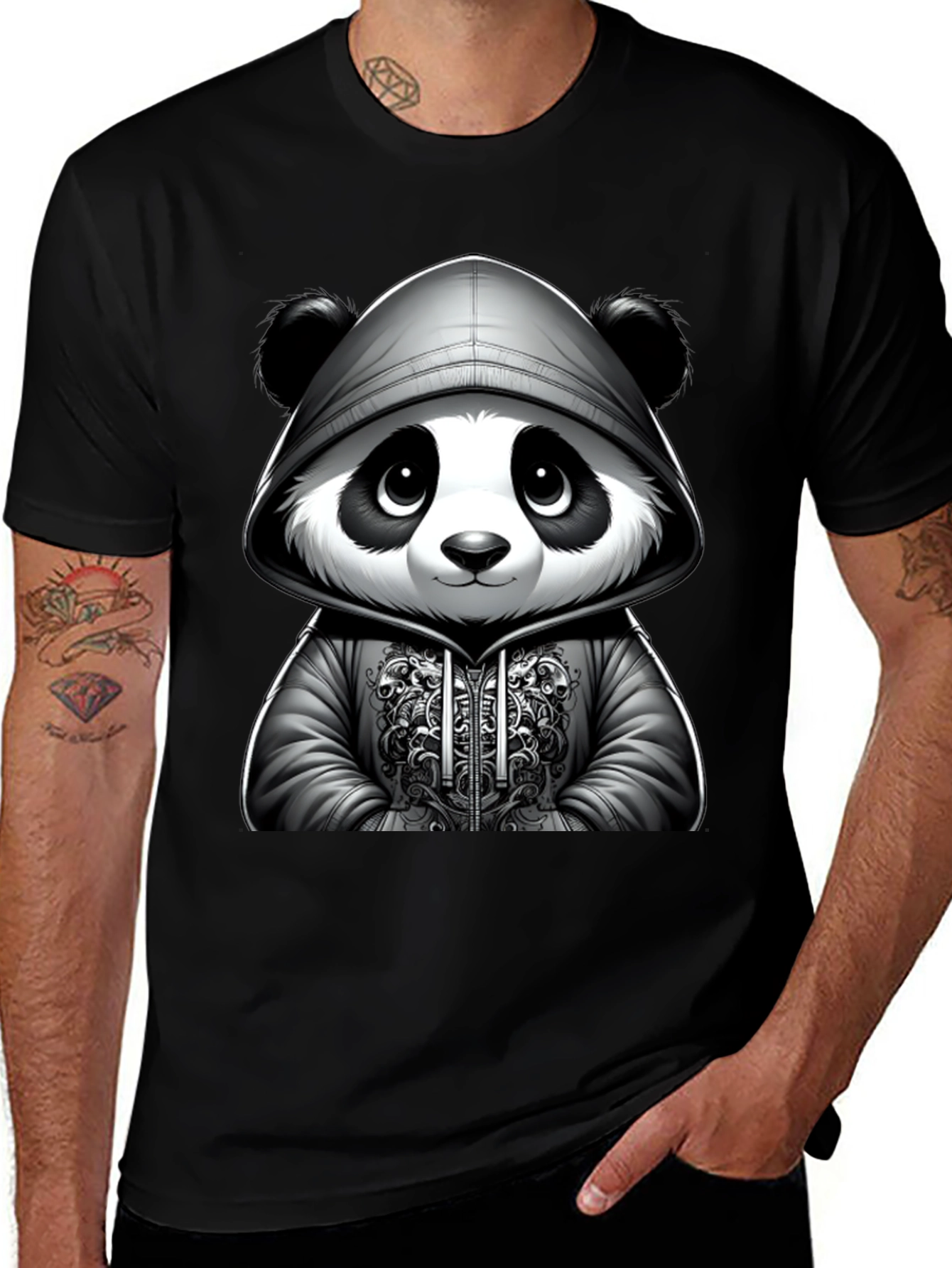 Cool Panda Hoodie T-Shirt