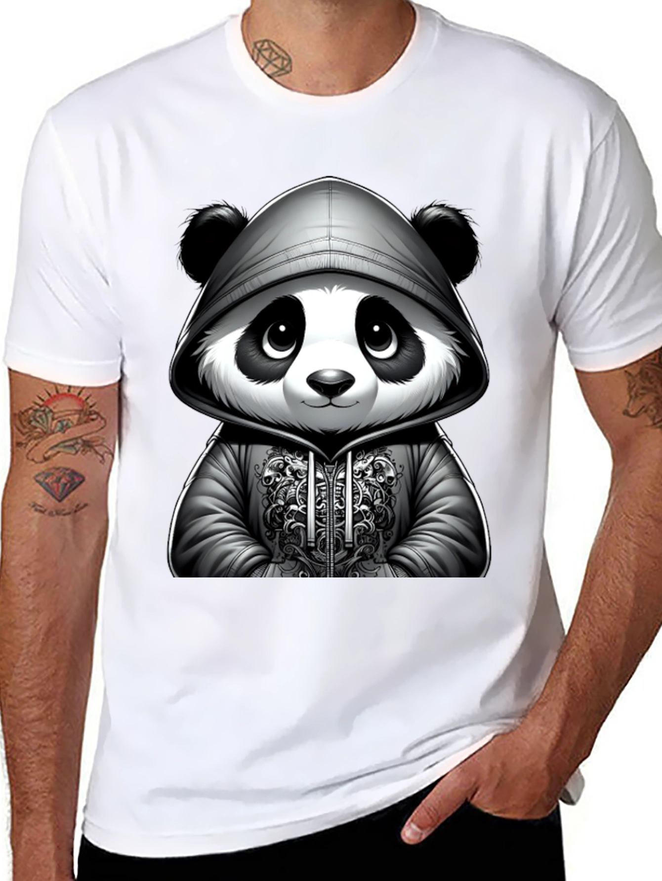 Cool Panda Hoodie T-Shirt