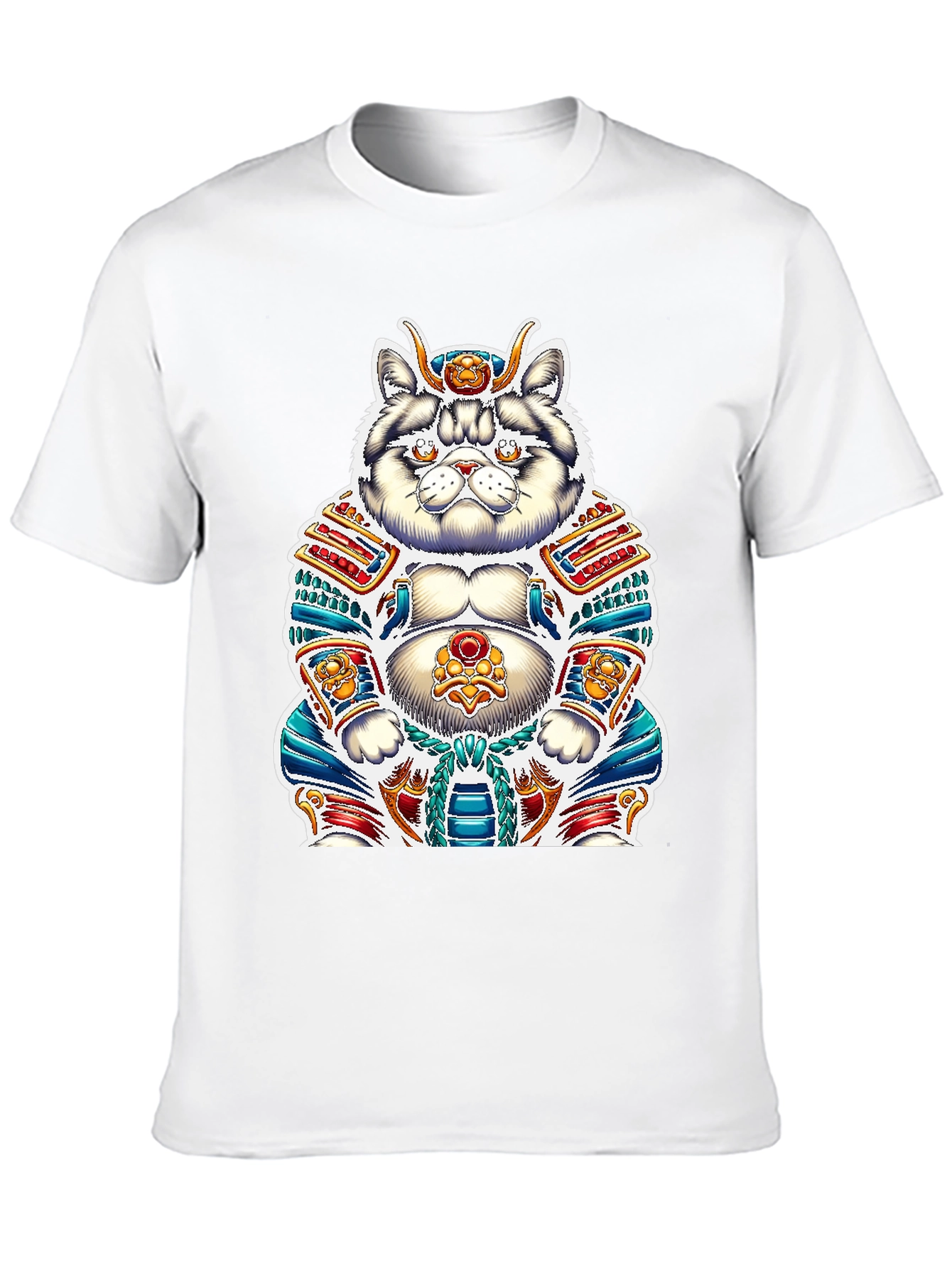 Samurai Cat Graphic Tee - Unique Design
