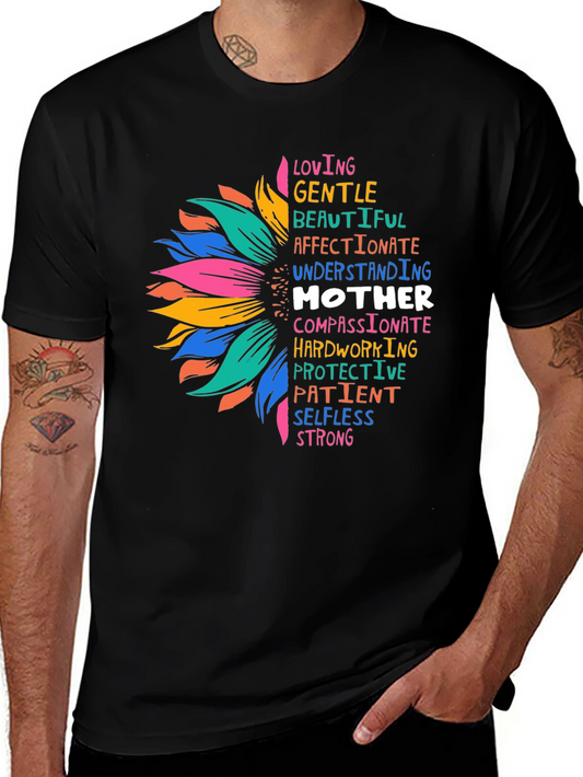 Colorful Mother Sunflower Graphic Tee