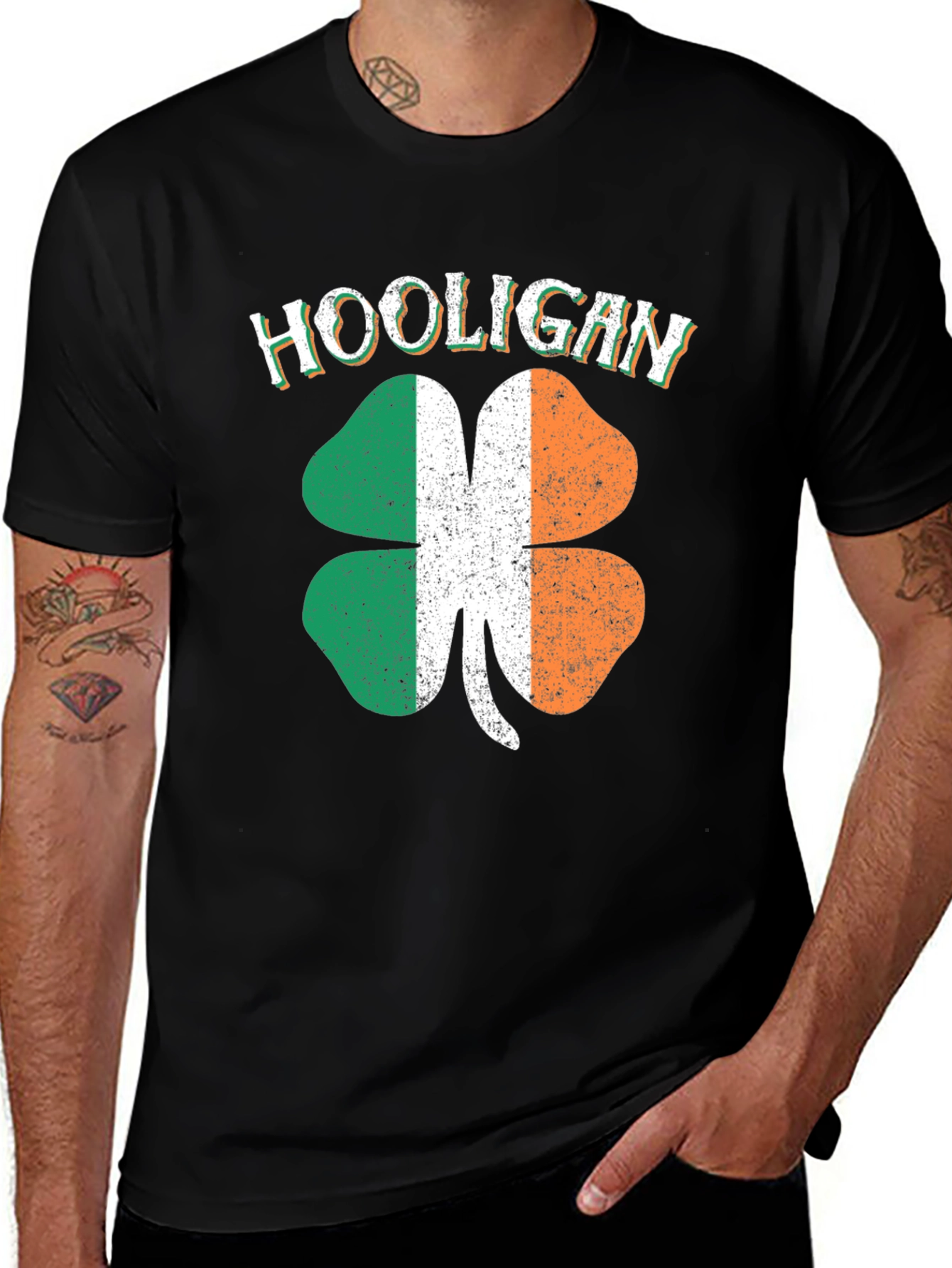Irish Hooligan Shamrock Graphic Tee - St. Patricks Day