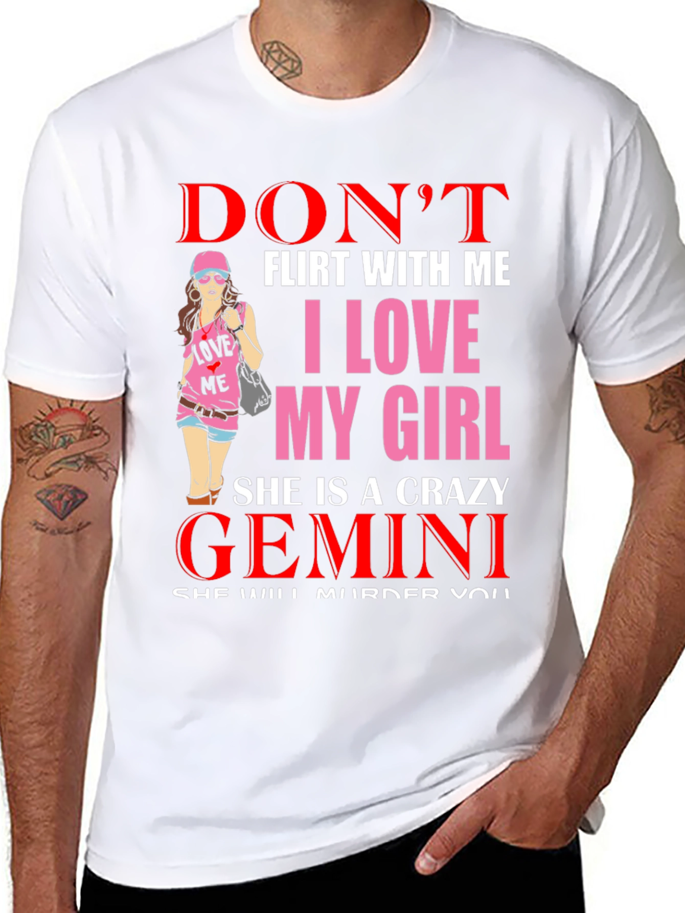 Crazy Gemini Girl Tee - Dont Flirt!