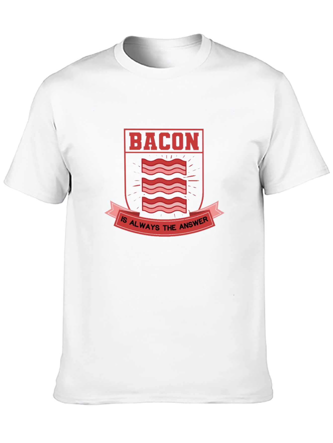 Bacon Is Always The Answer Graphic Tee - Black