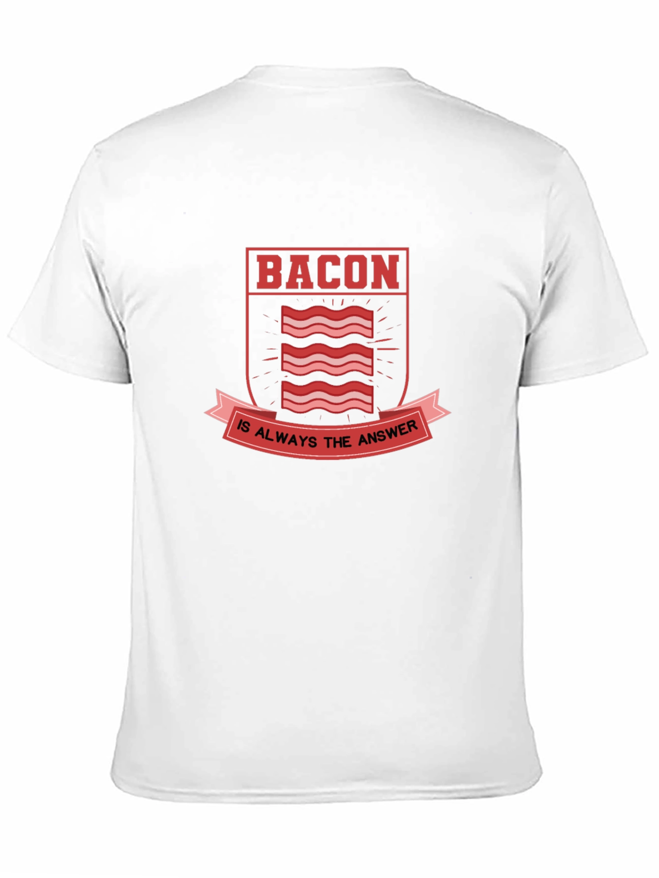 Bacon Is Always The Answer Graphic Tee - Black