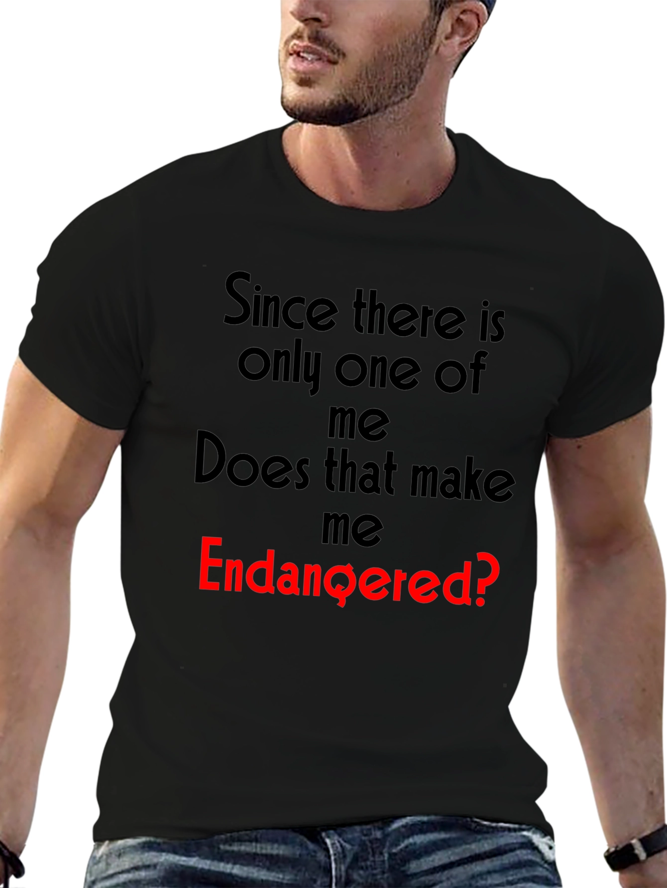 Endangered? Graphic Novelty T-Shirt - Unique Funny Tee
