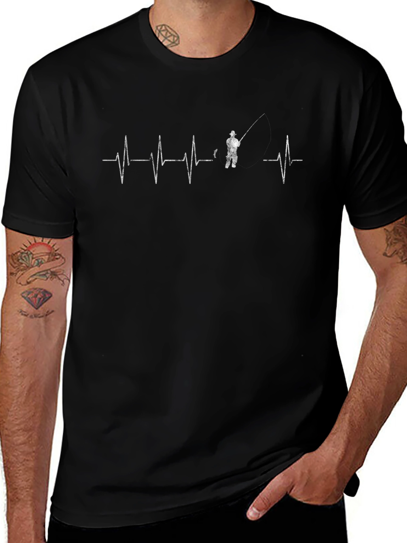 Fishing Heartbeat T-Shirt - Anglers Pulse
