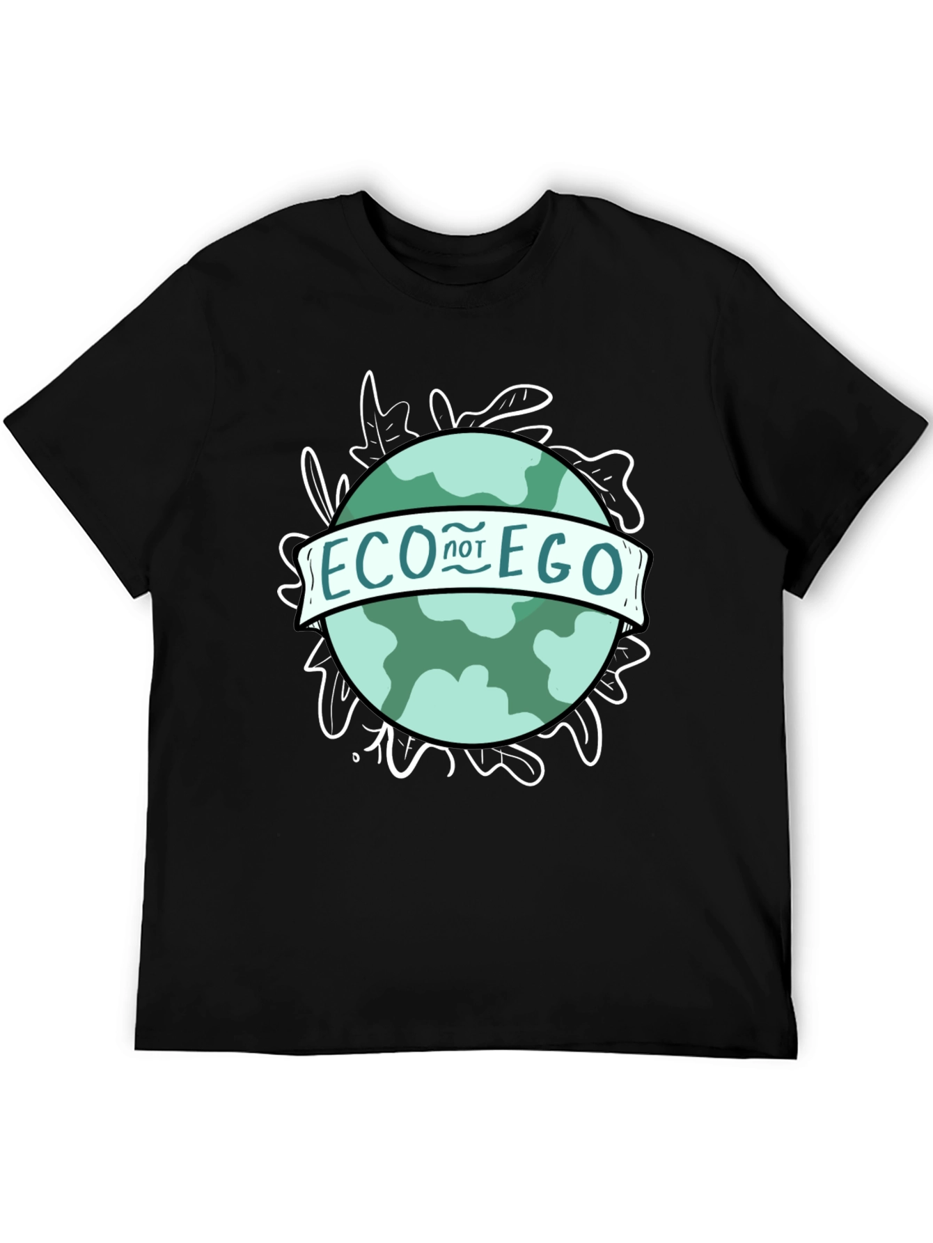 Eco Not Ego Graphic Tee - Black