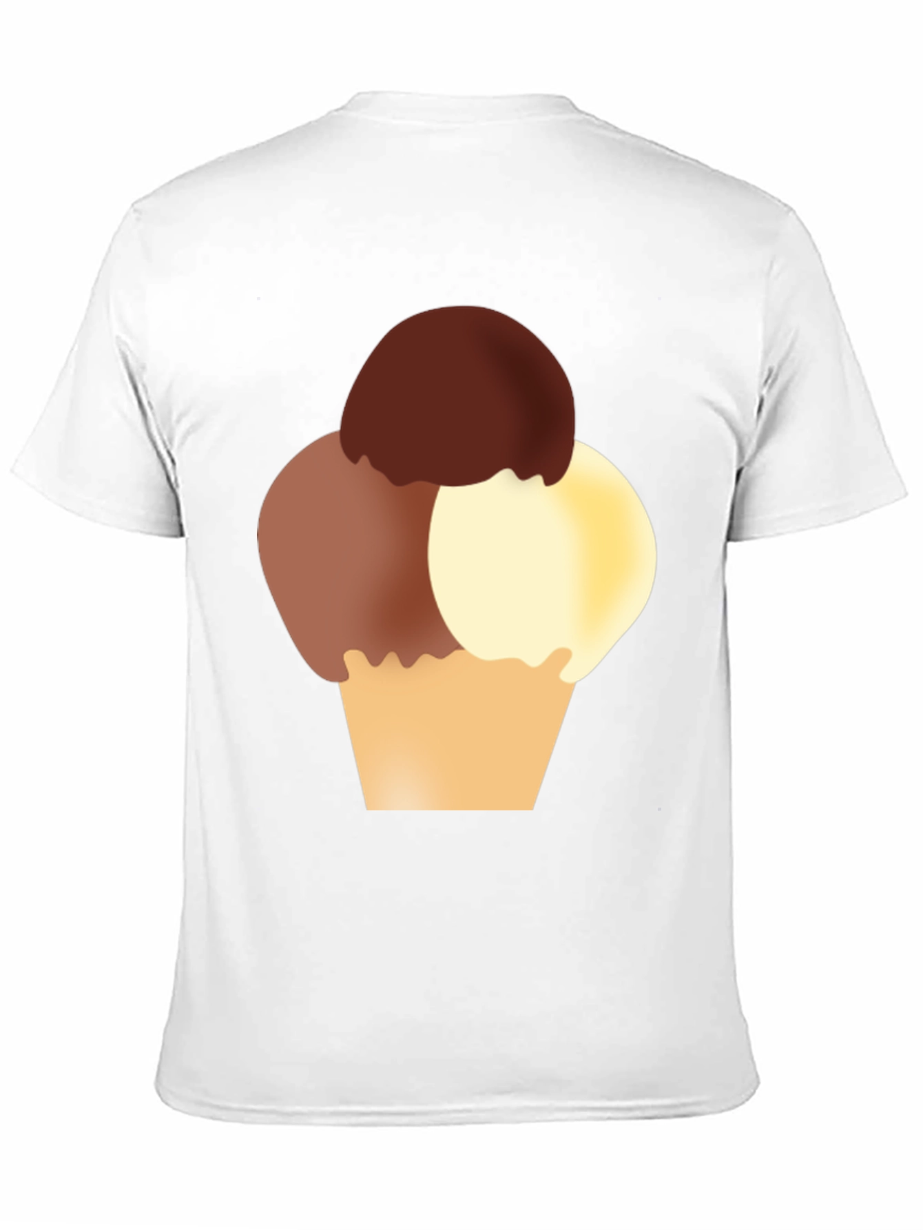 Ice Cream Graphic Tee - Black Cotton T-Shirt