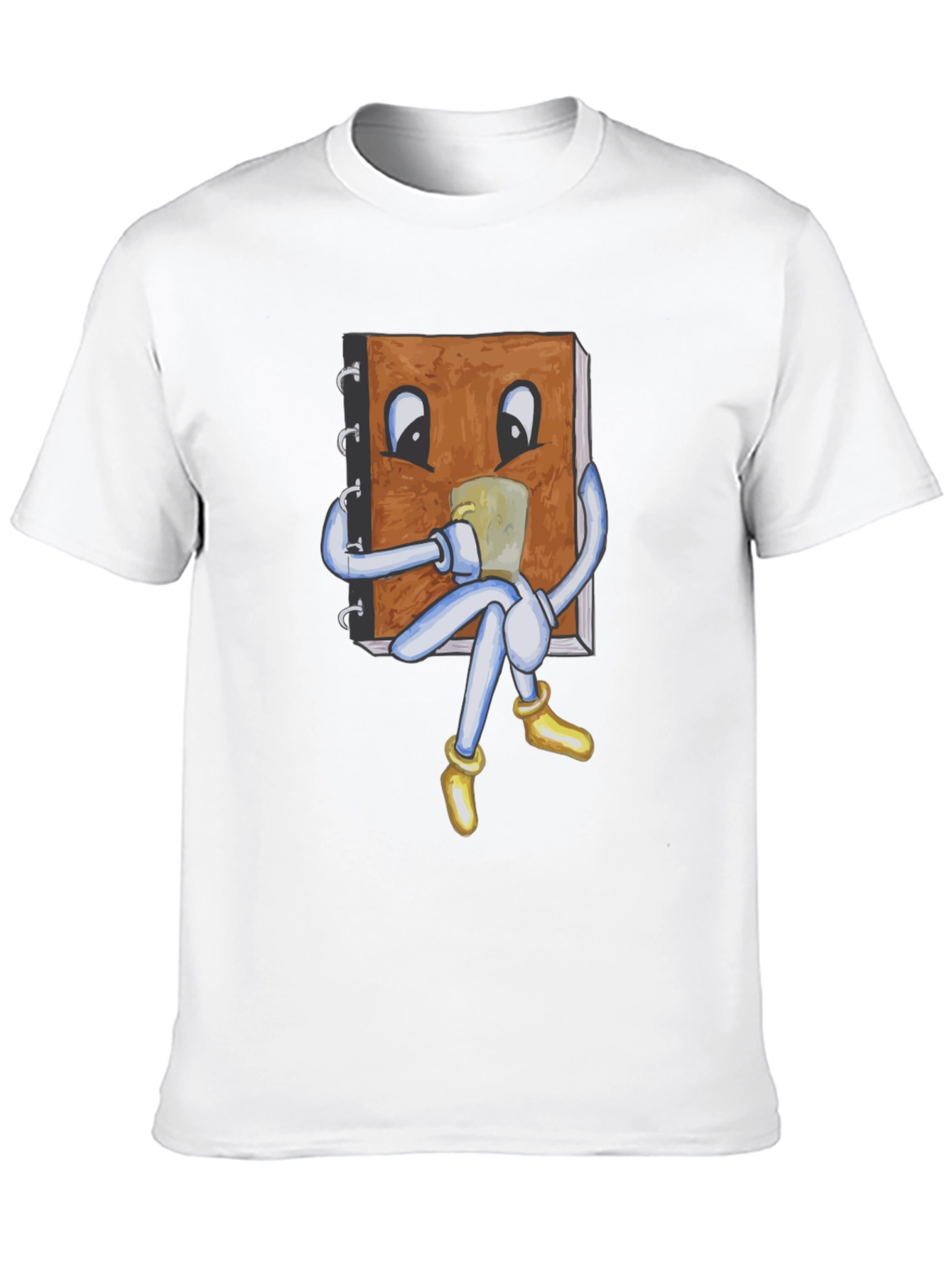 Novelty Bookworm Graphic T-Shirt - Black
