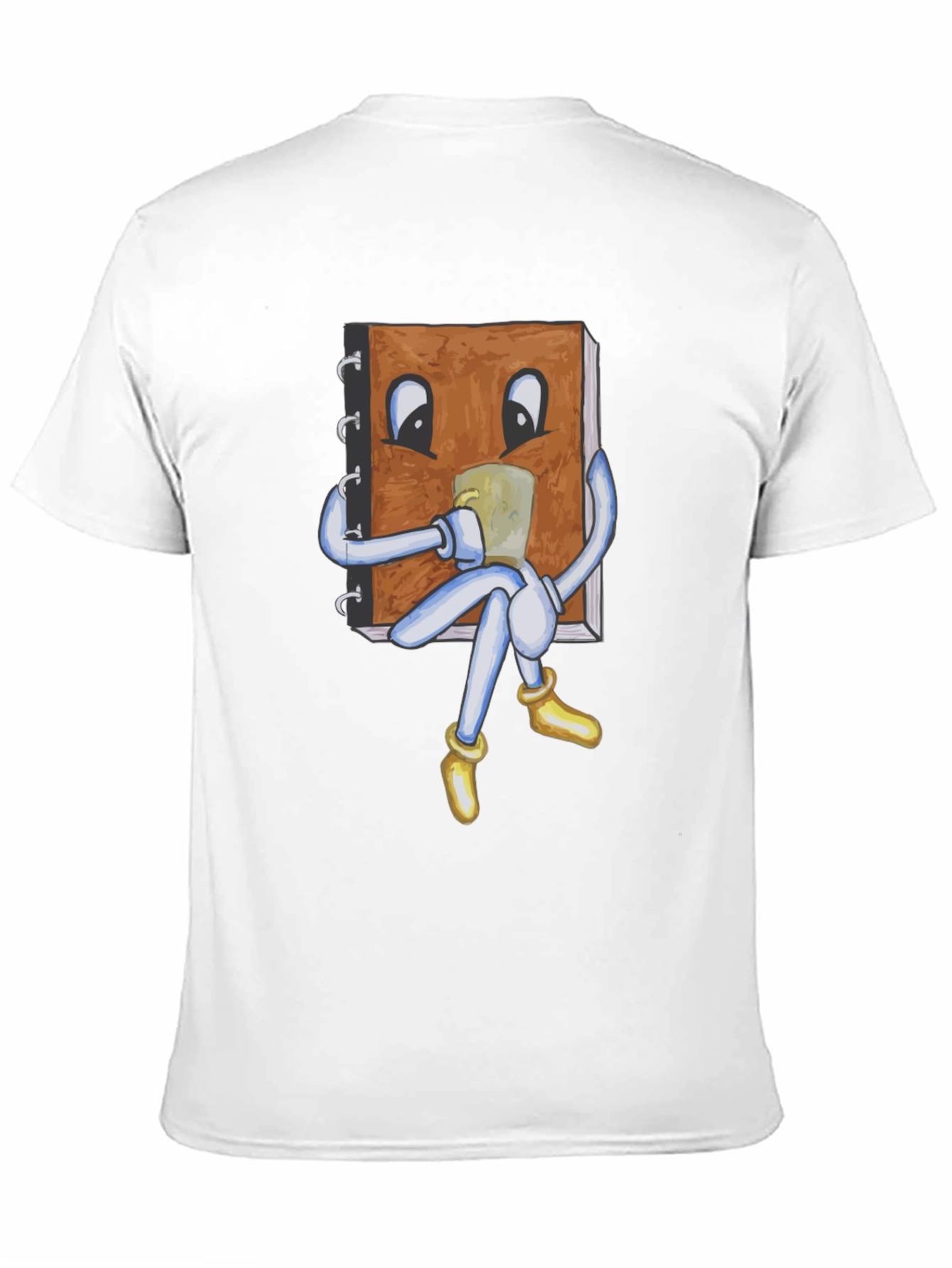 Novelty Bookworm Graphic T-Shirt - Black