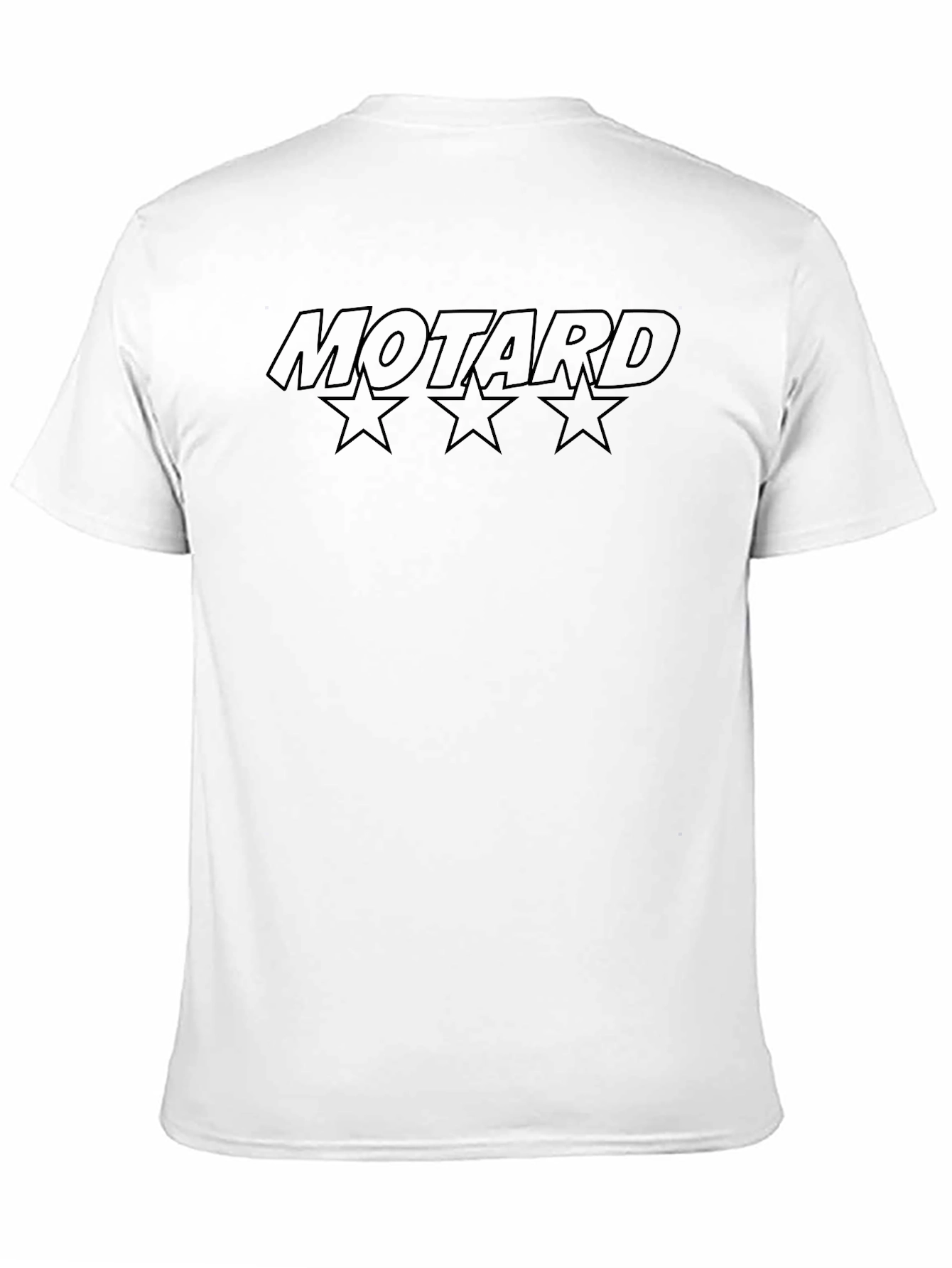 Motard Star Graphic T-Shirt - Black Crew Neck Tee