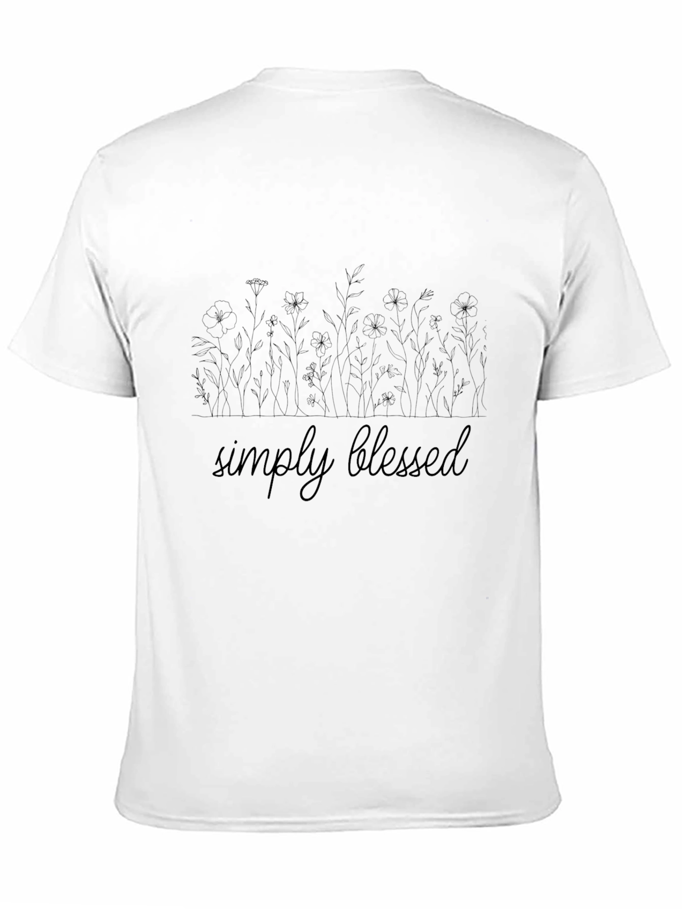 Simply Blessed Black Graphic T-Shirt
