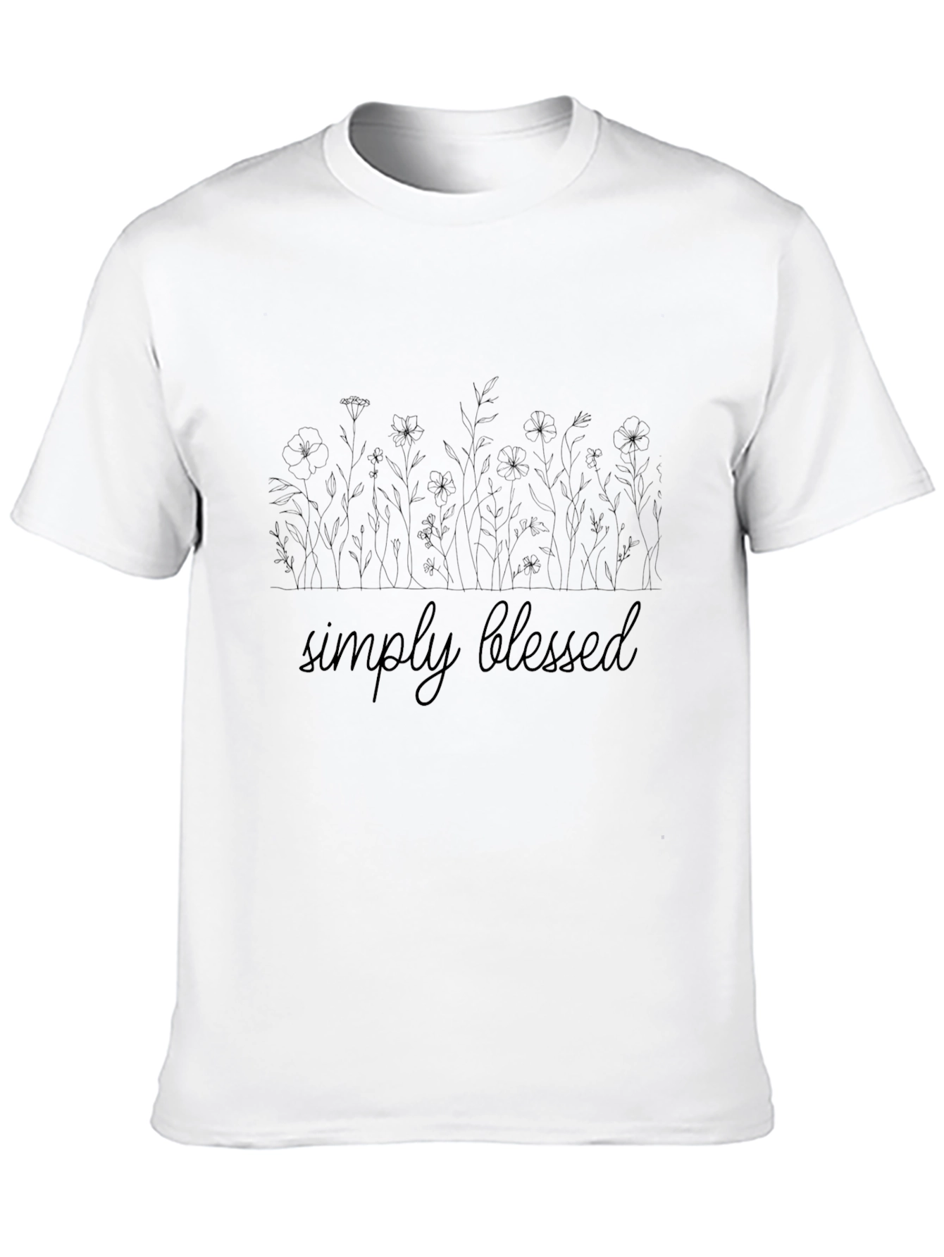 Simply Blessed Black Graphic T-Shirt
