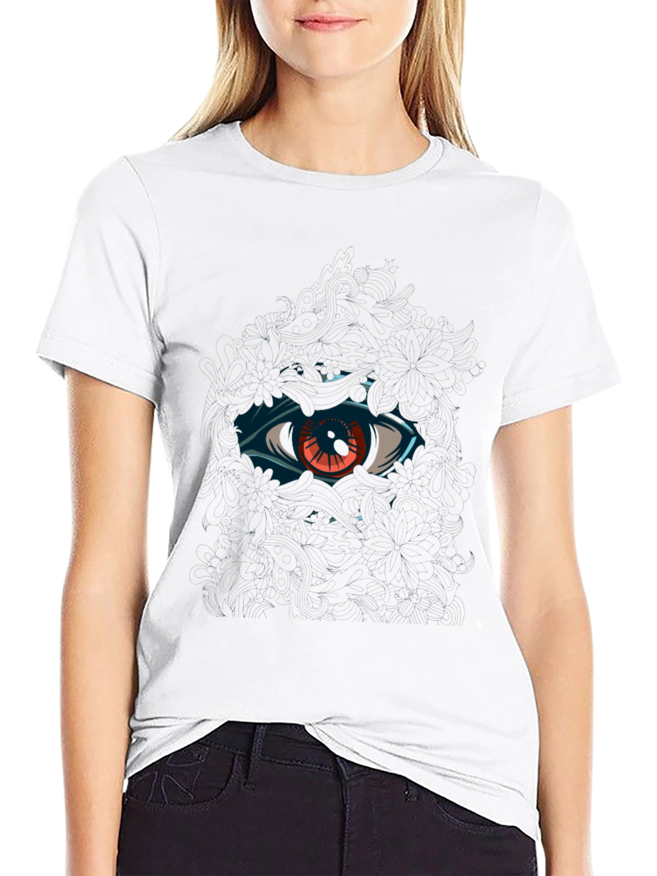 Eye Graphic Black T-Shirt Cool Design