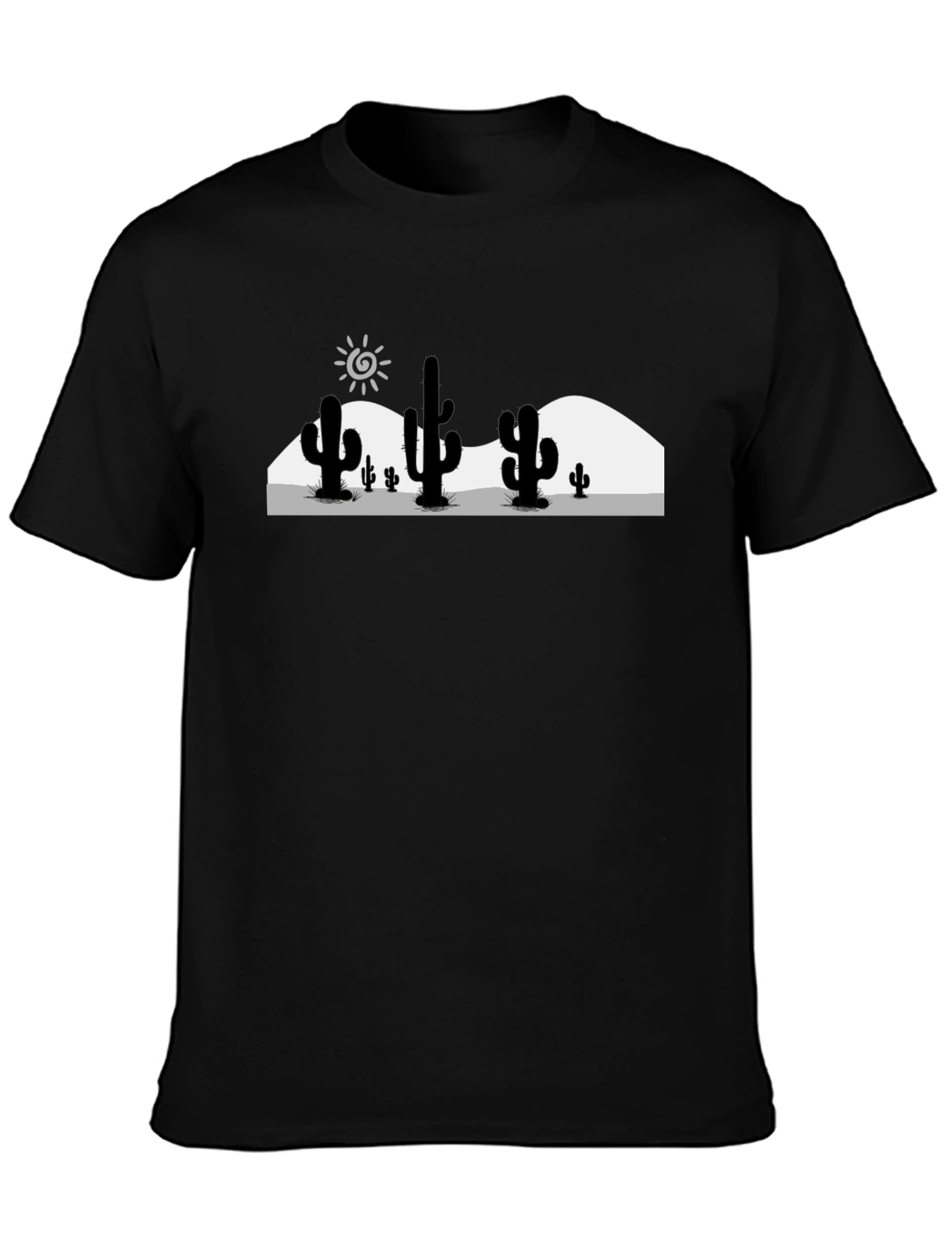 Desert Cactus Graphic T-Shirt - Black