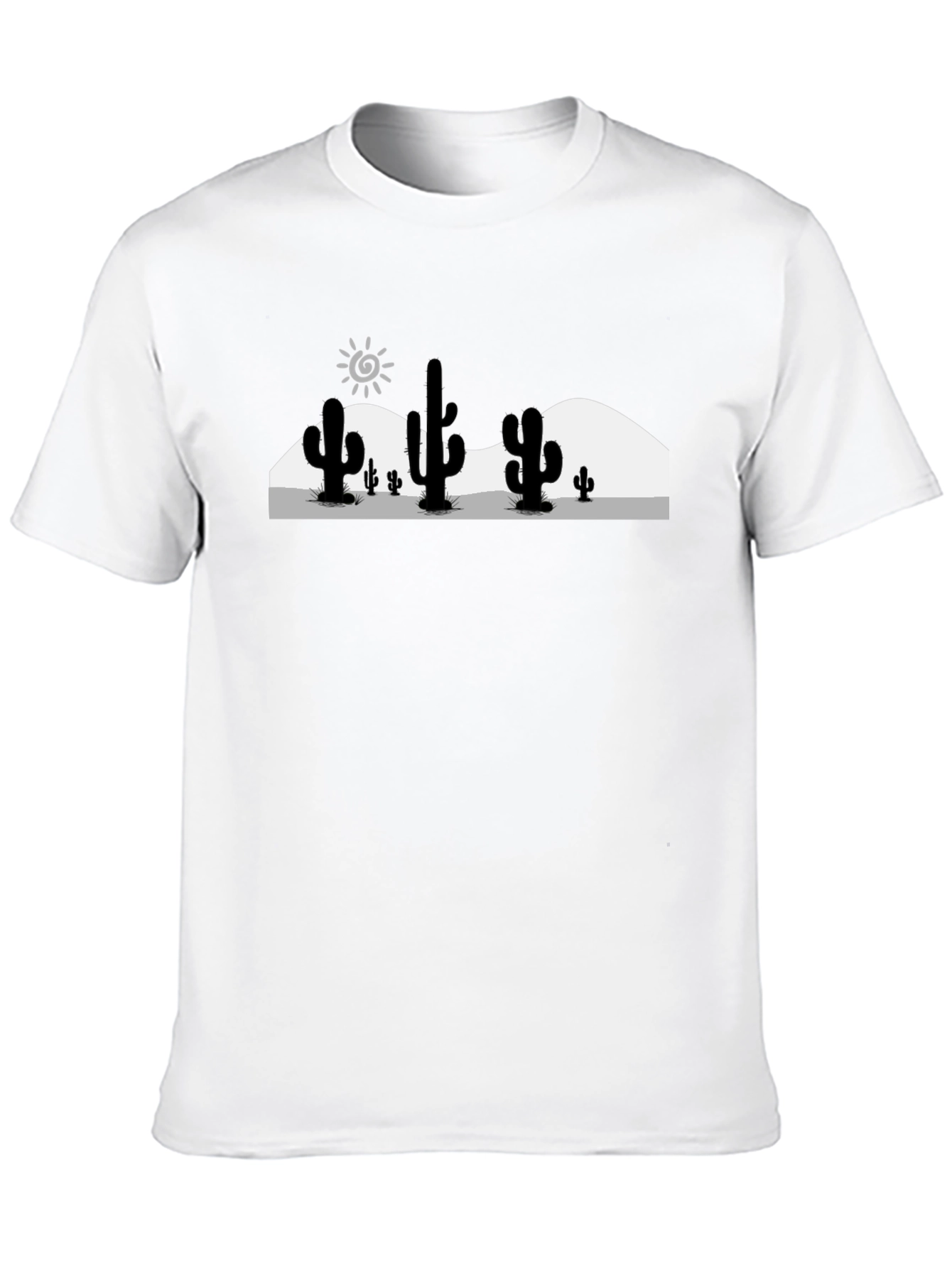 Desert Cactus Graphic T-Shirt - Black