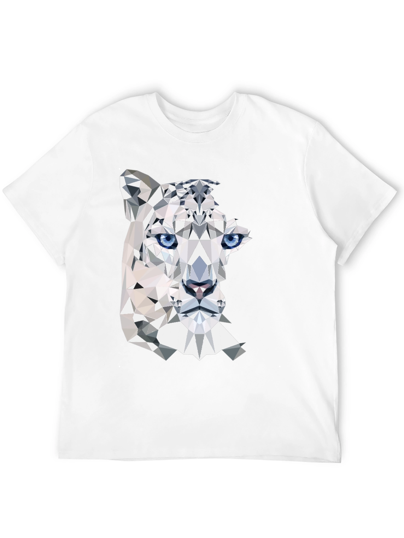 Geometric Snow Leopard Graphic Tee