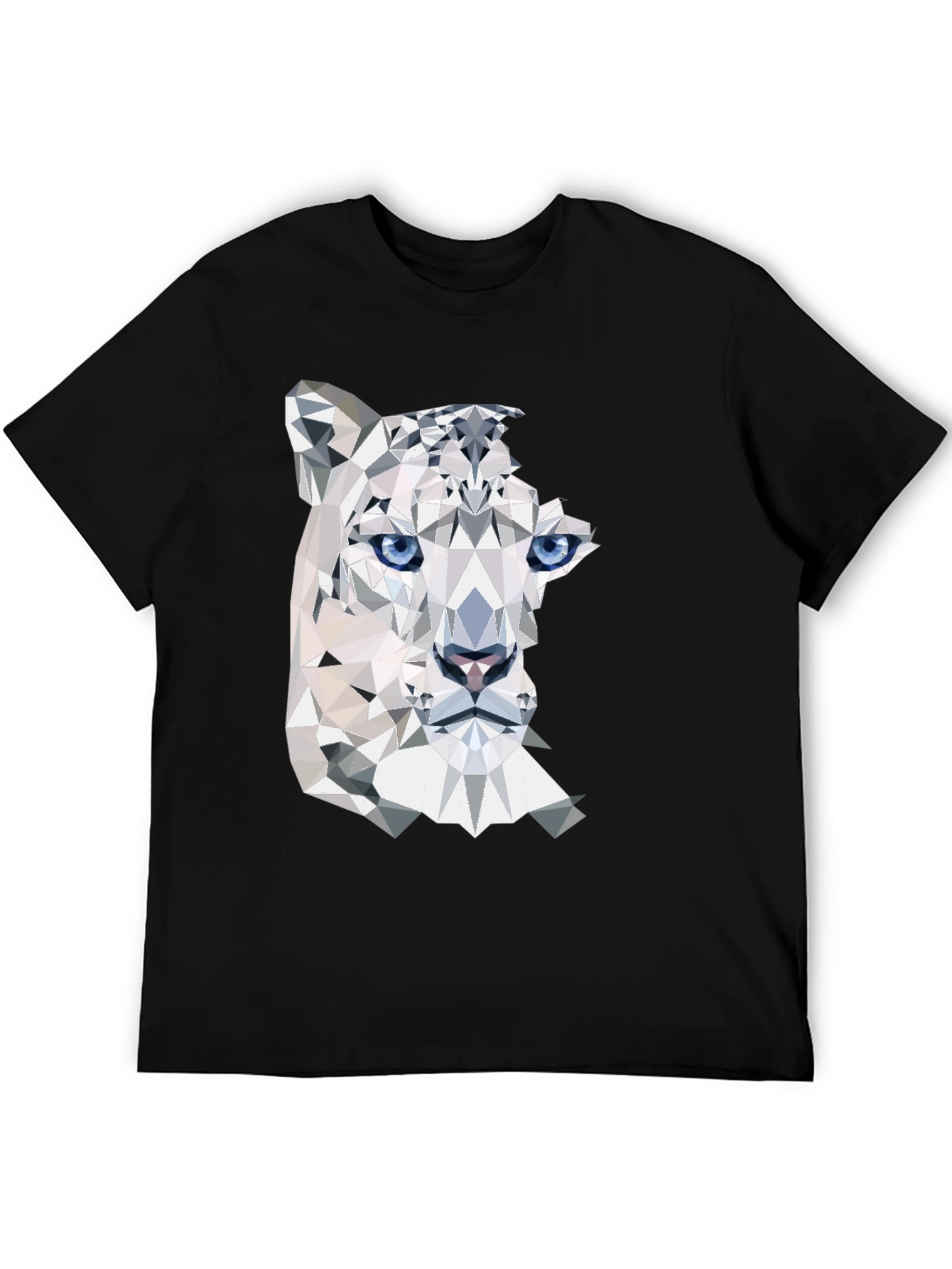 Geometric Snow Leopard Graphic Tee