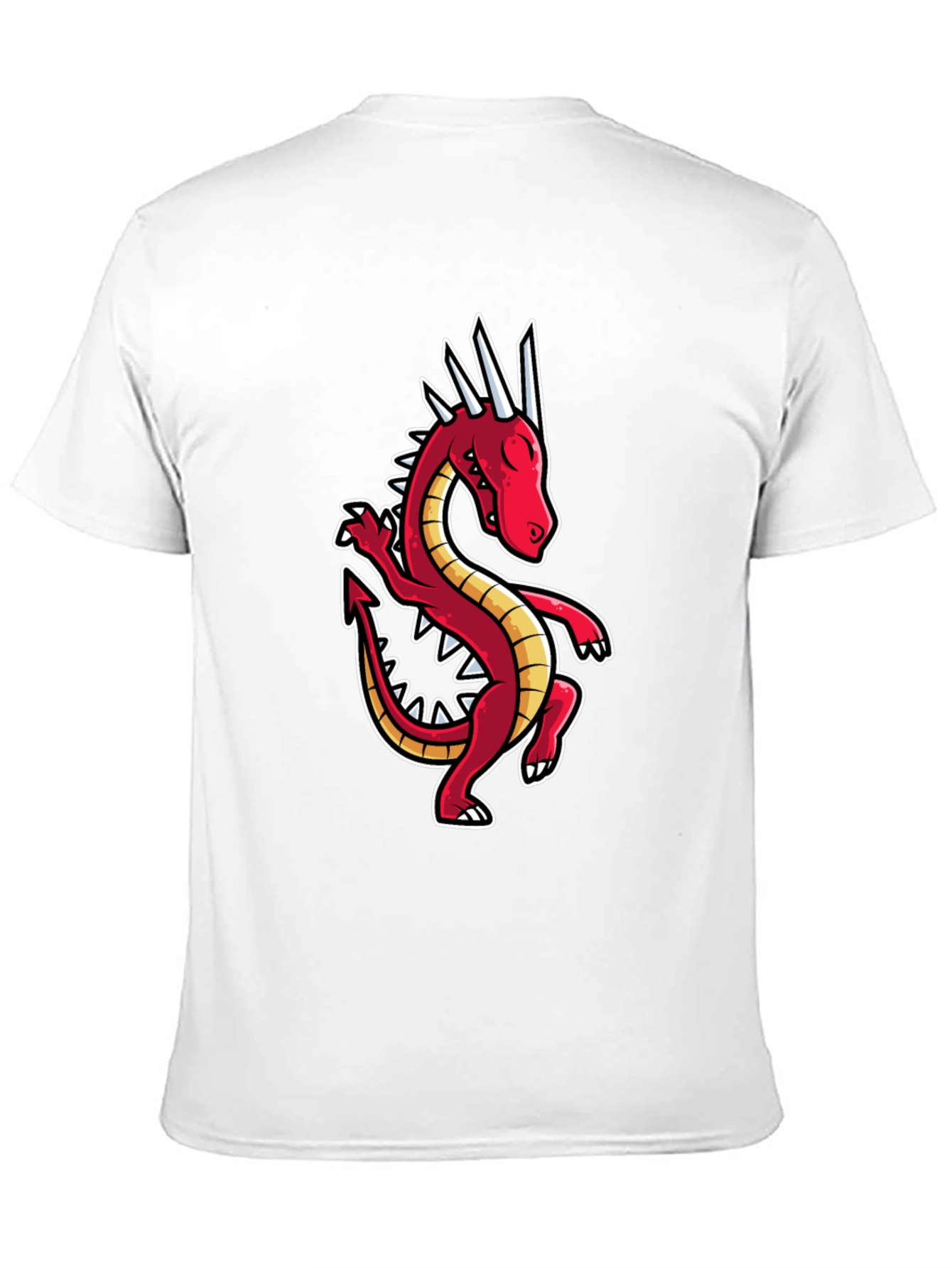 Dancing Dragon Graphic Tee - Black Cotton Shirt
