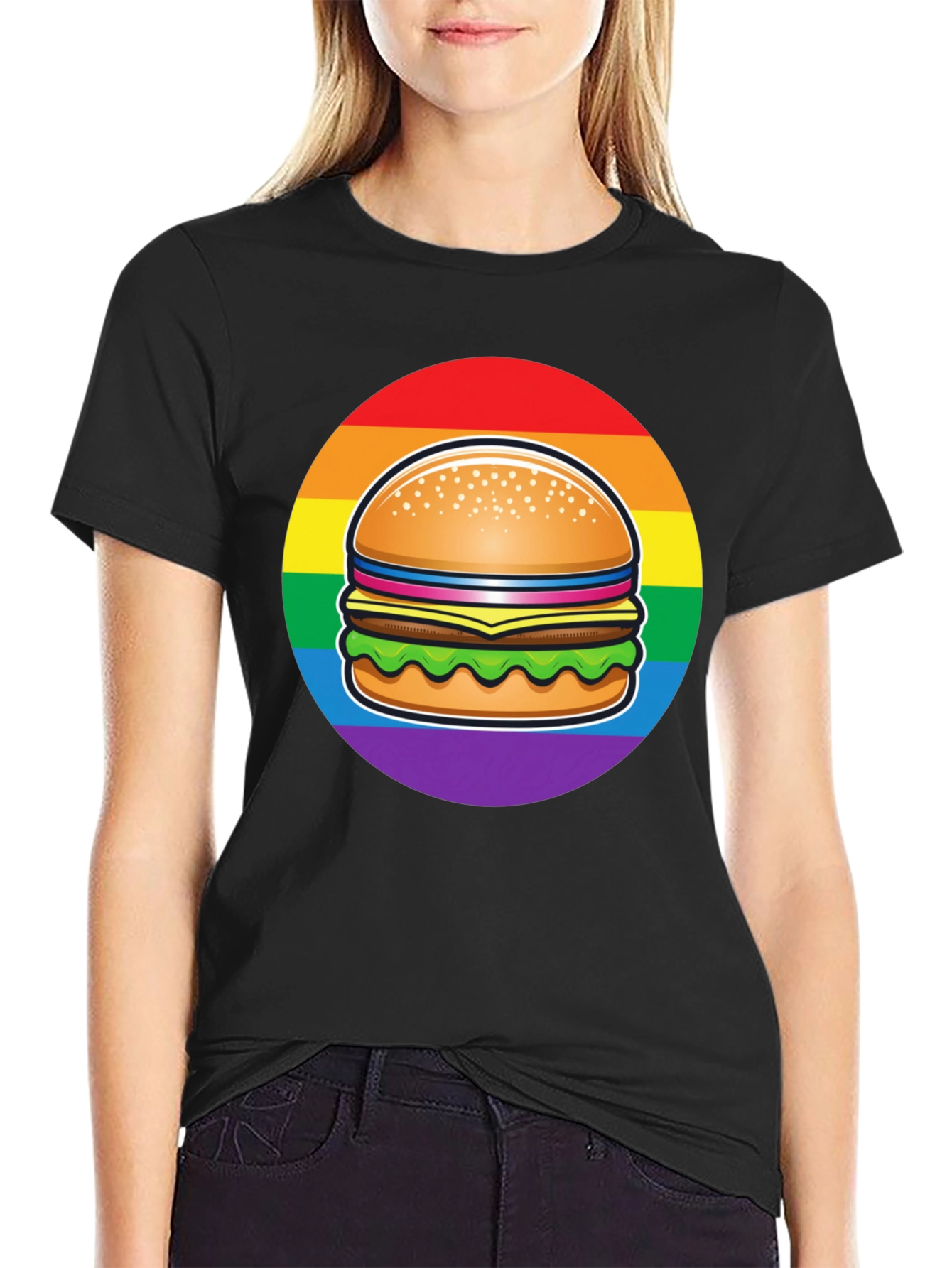 LGBTQ Burger Graphic Tee - Pride Celebration Shirt