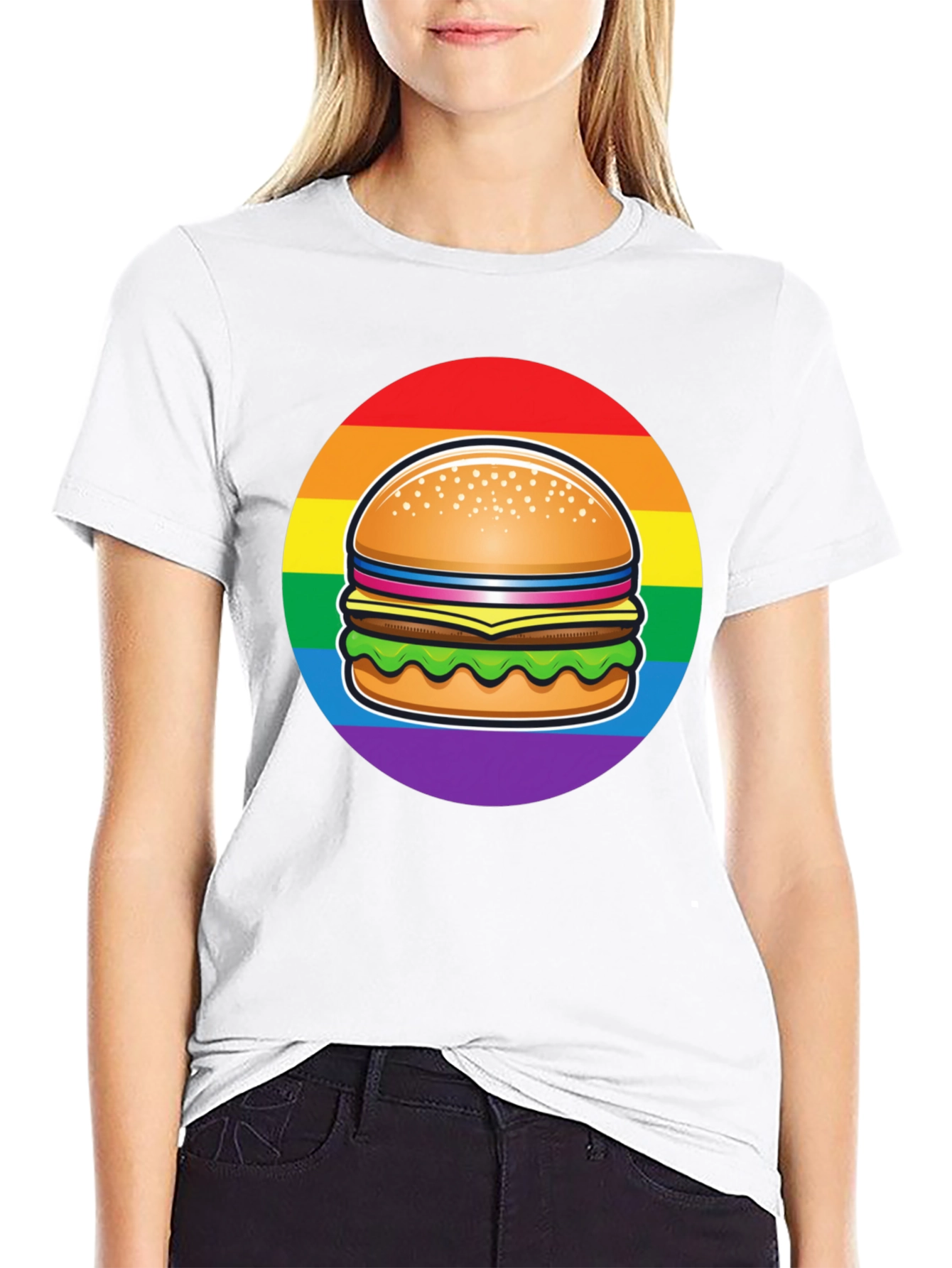 LGBTQ Burger Graphic Tee - Pride Celebration Shirt