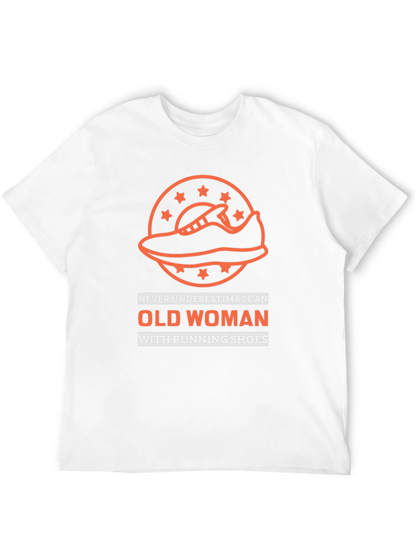 Funny Old Woman Running Shoes T-Shirt