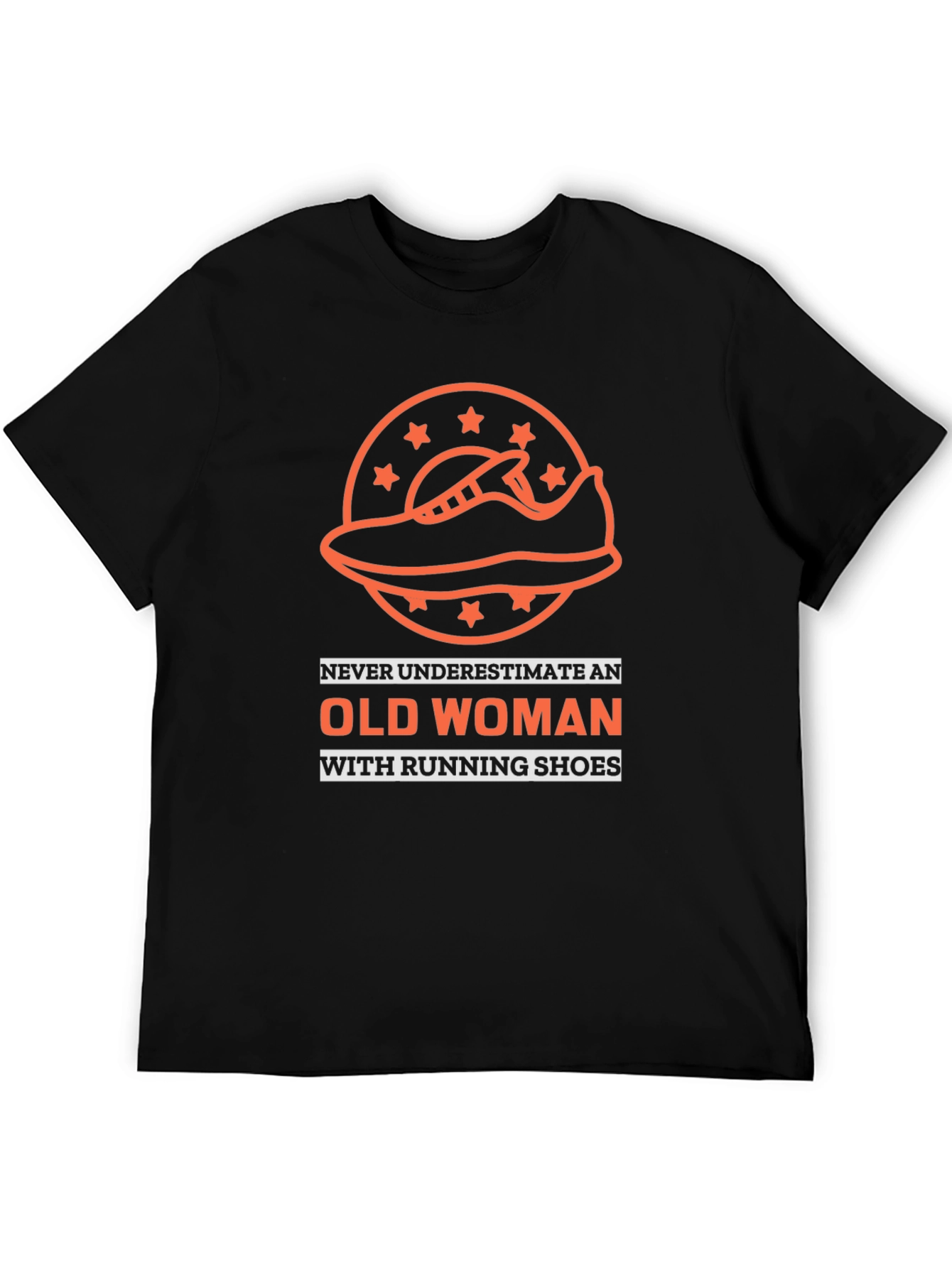 Funny Old Woman Running Shoes T-Shirt
