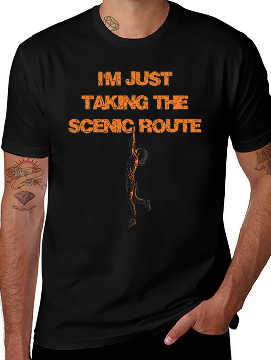 Scenic Route Graphic Tee - Black Cotton Blend
