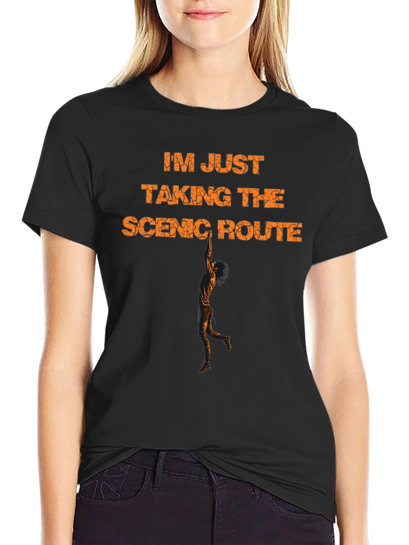 Scenic Route Graphic Tee - Black Cotton Blend