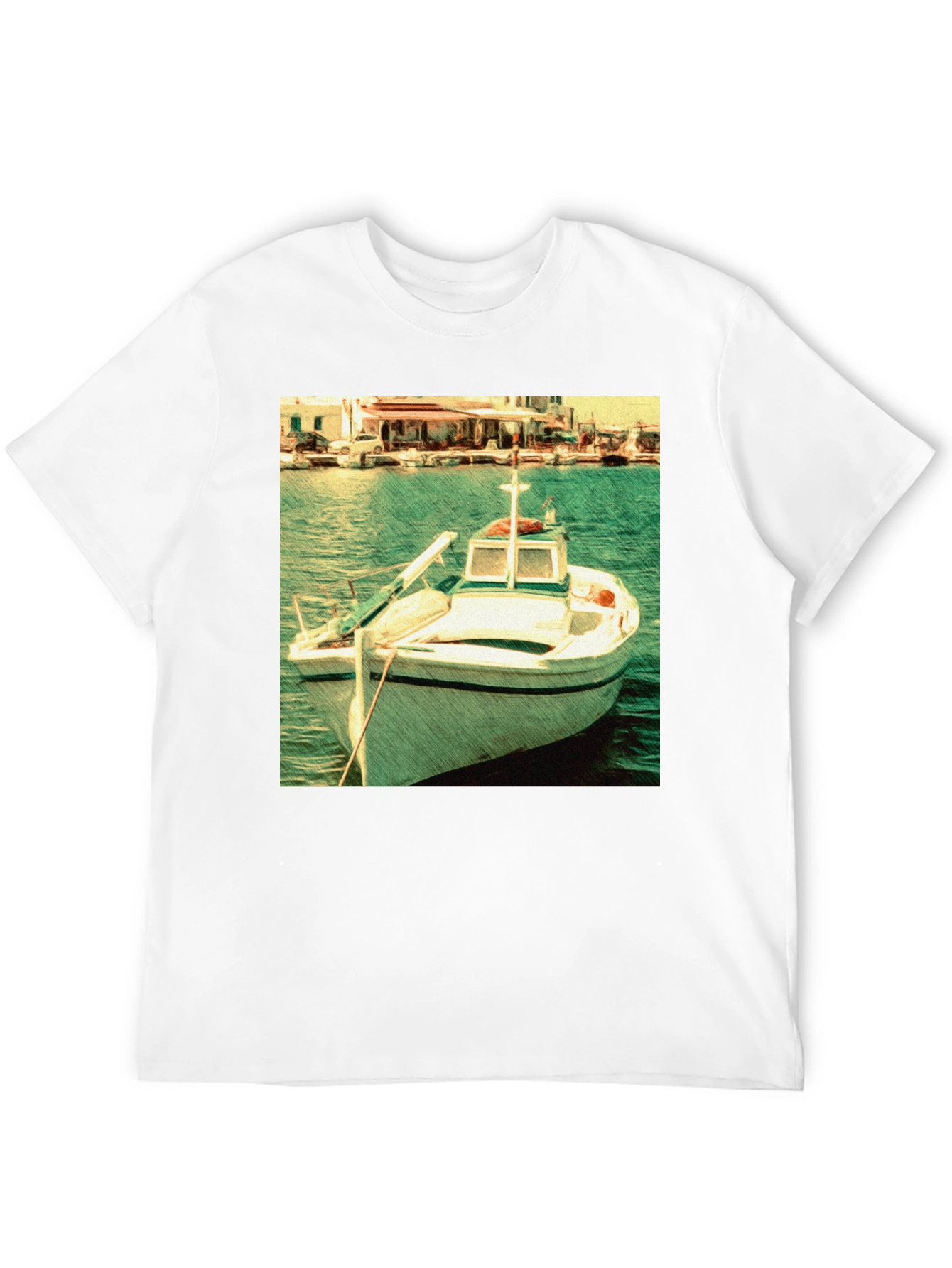 Boat Graphic Black T-Shirt