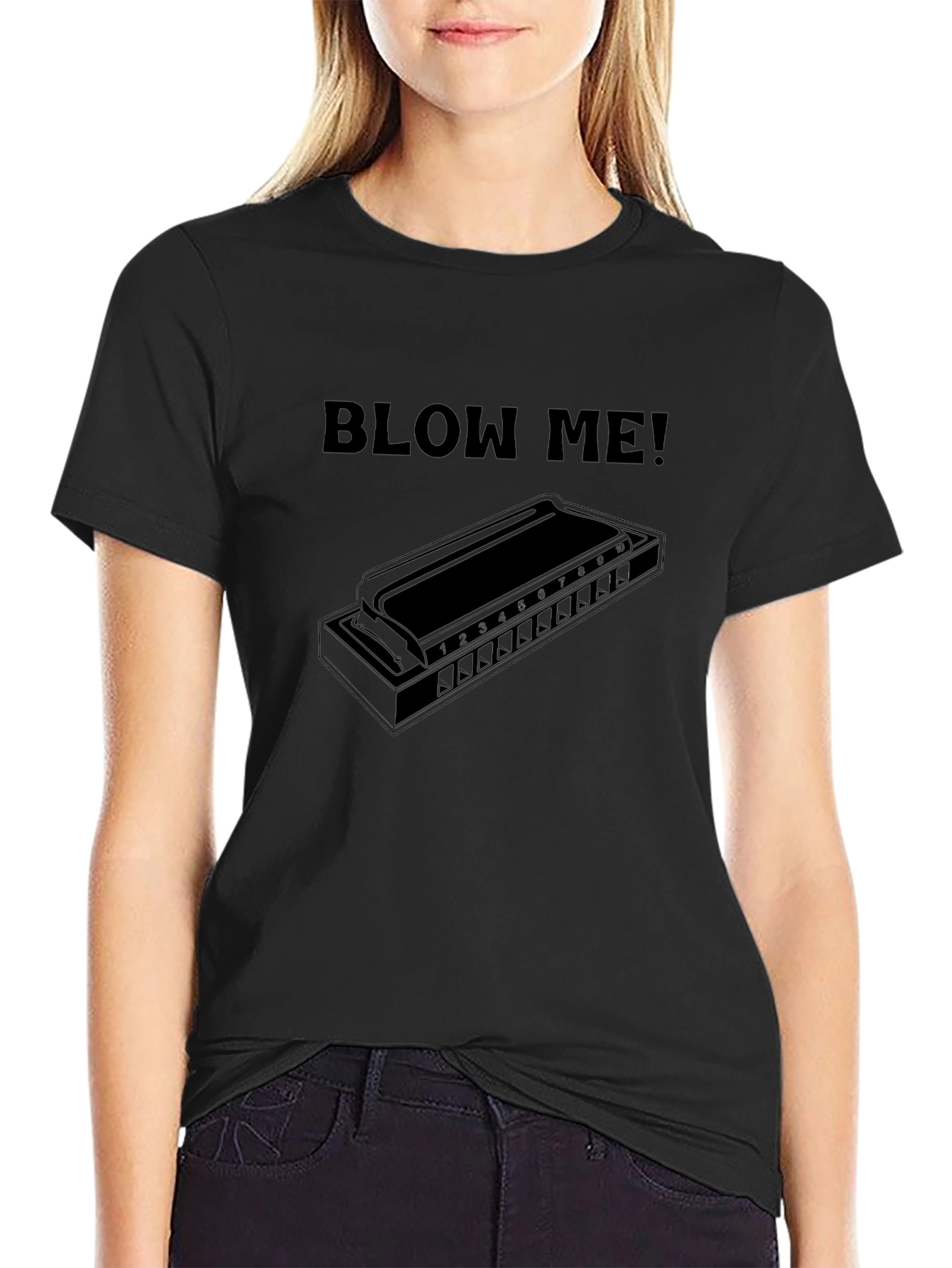 Blow Me Harmonica T-Shirt - Music Lovers Tee