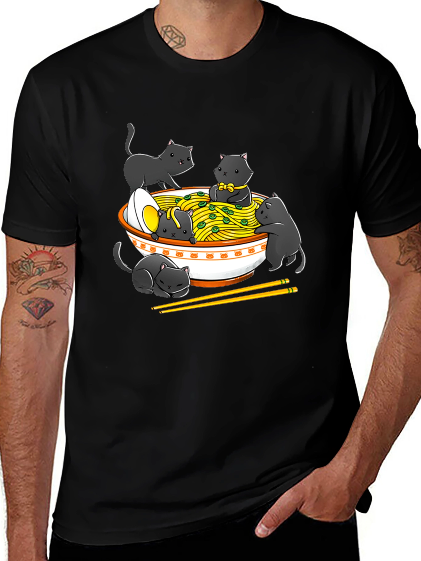 Ramen Cat T-Shirt - Unique Graphic Tee