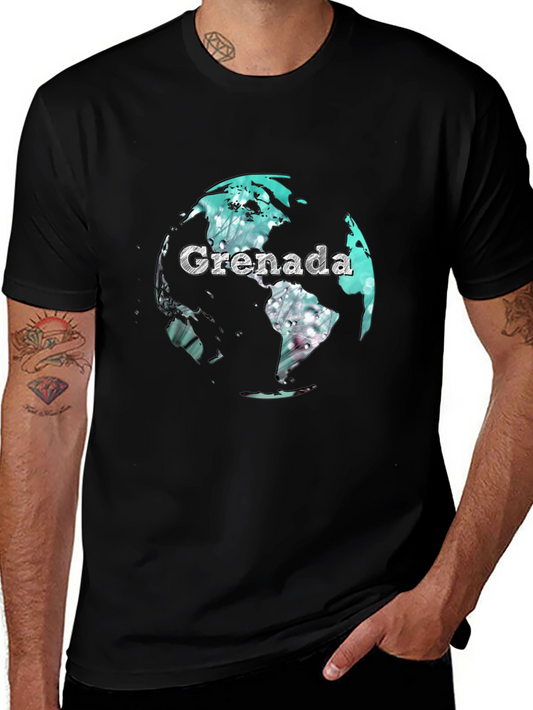 Grenada Globe Graphic Tee - Stylish Travel T-Shirt
