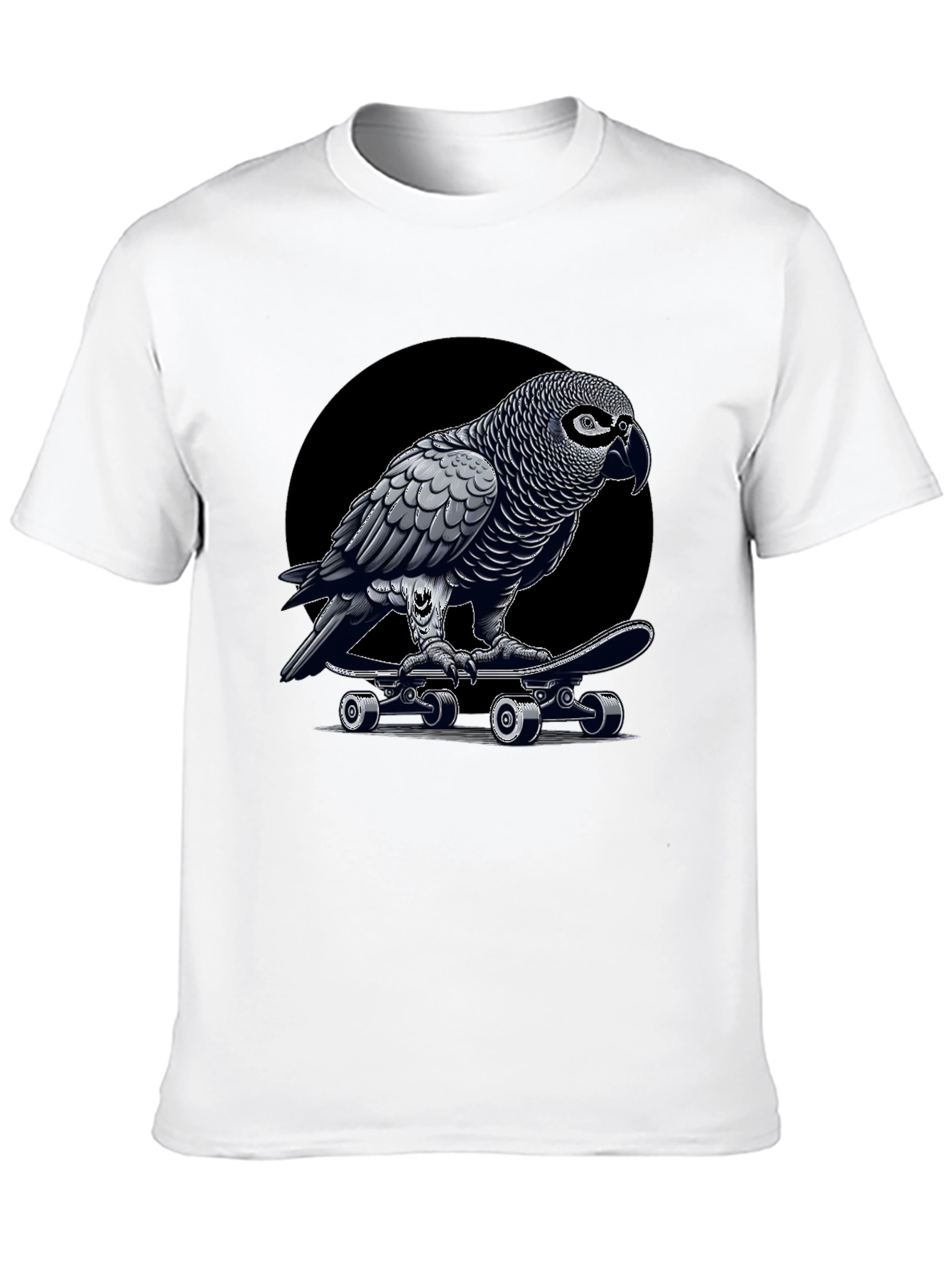 Skateboarding Parrot Graphic Tee