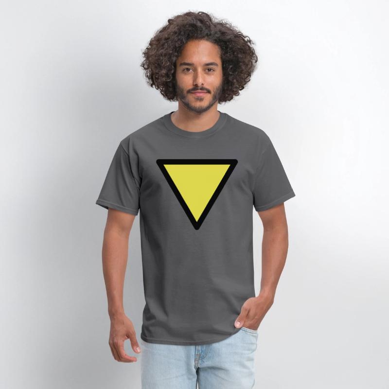 Yield warning sign rounded