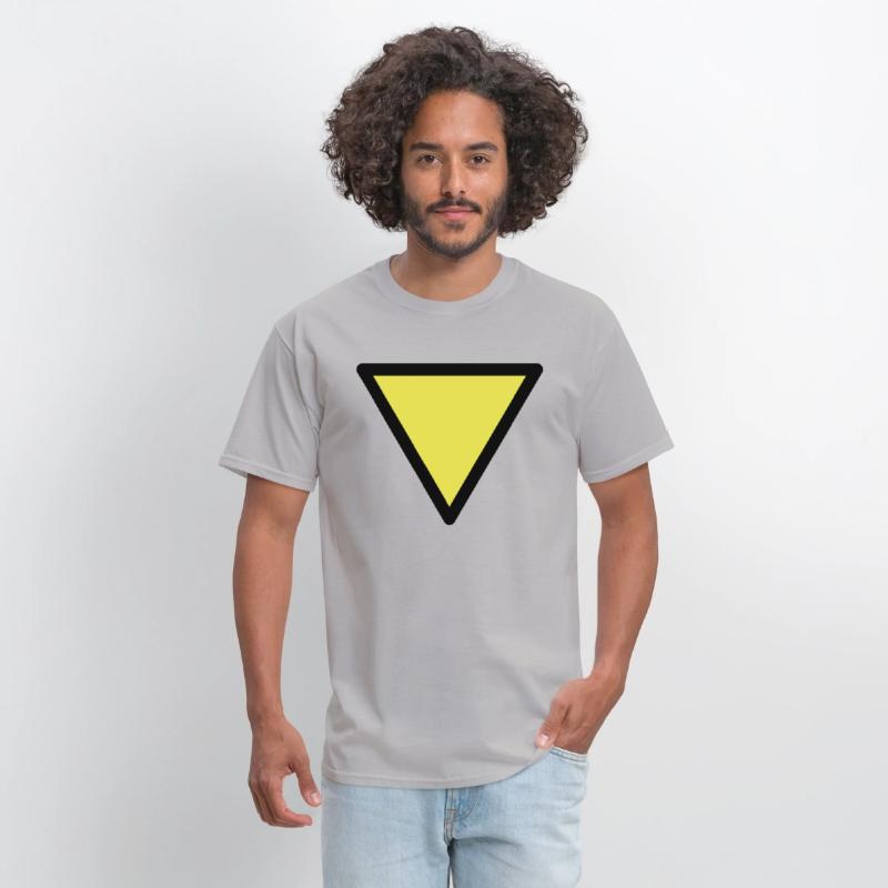 Yield warning sign rounded