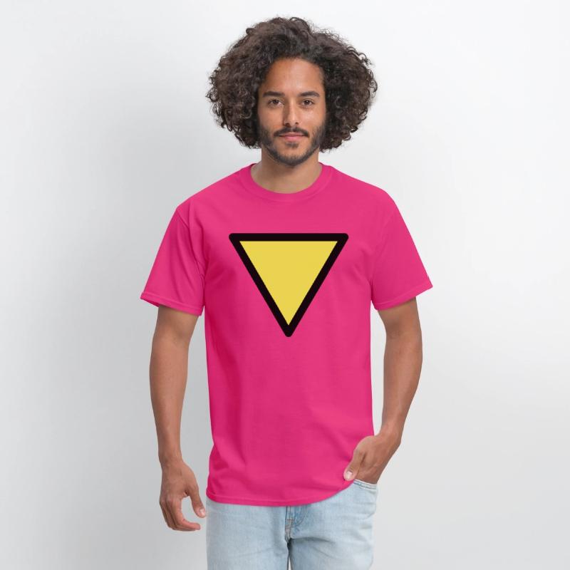 Yield warning sign rounded