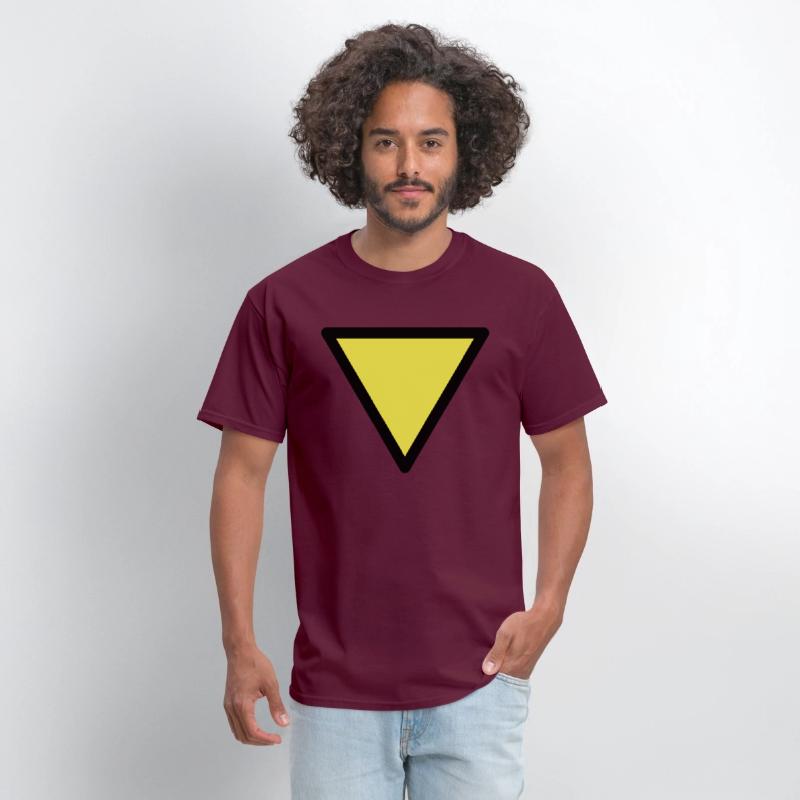Yield warning sign rounded