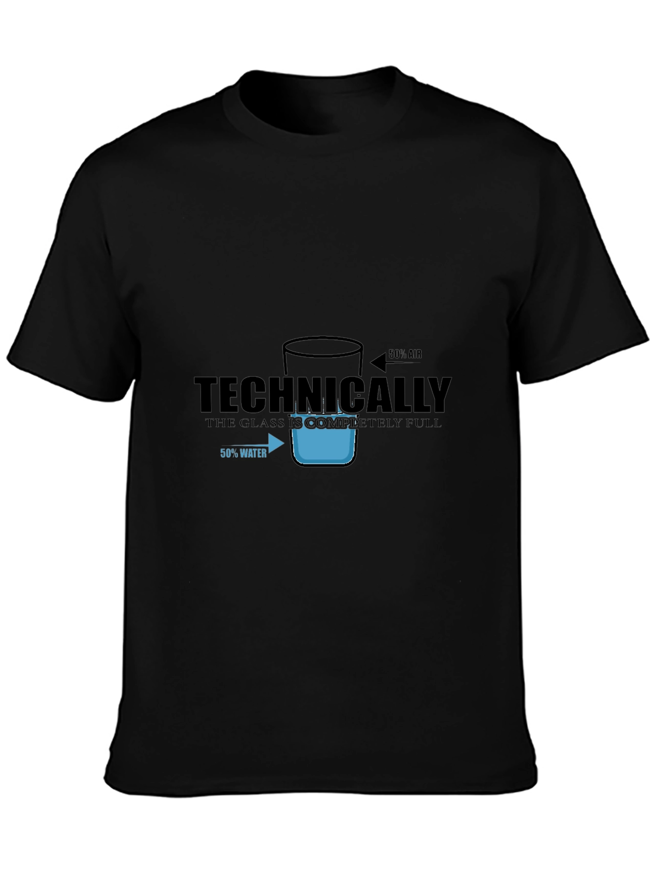 Technically Full Glass T-Shirt - Funny Science Tee