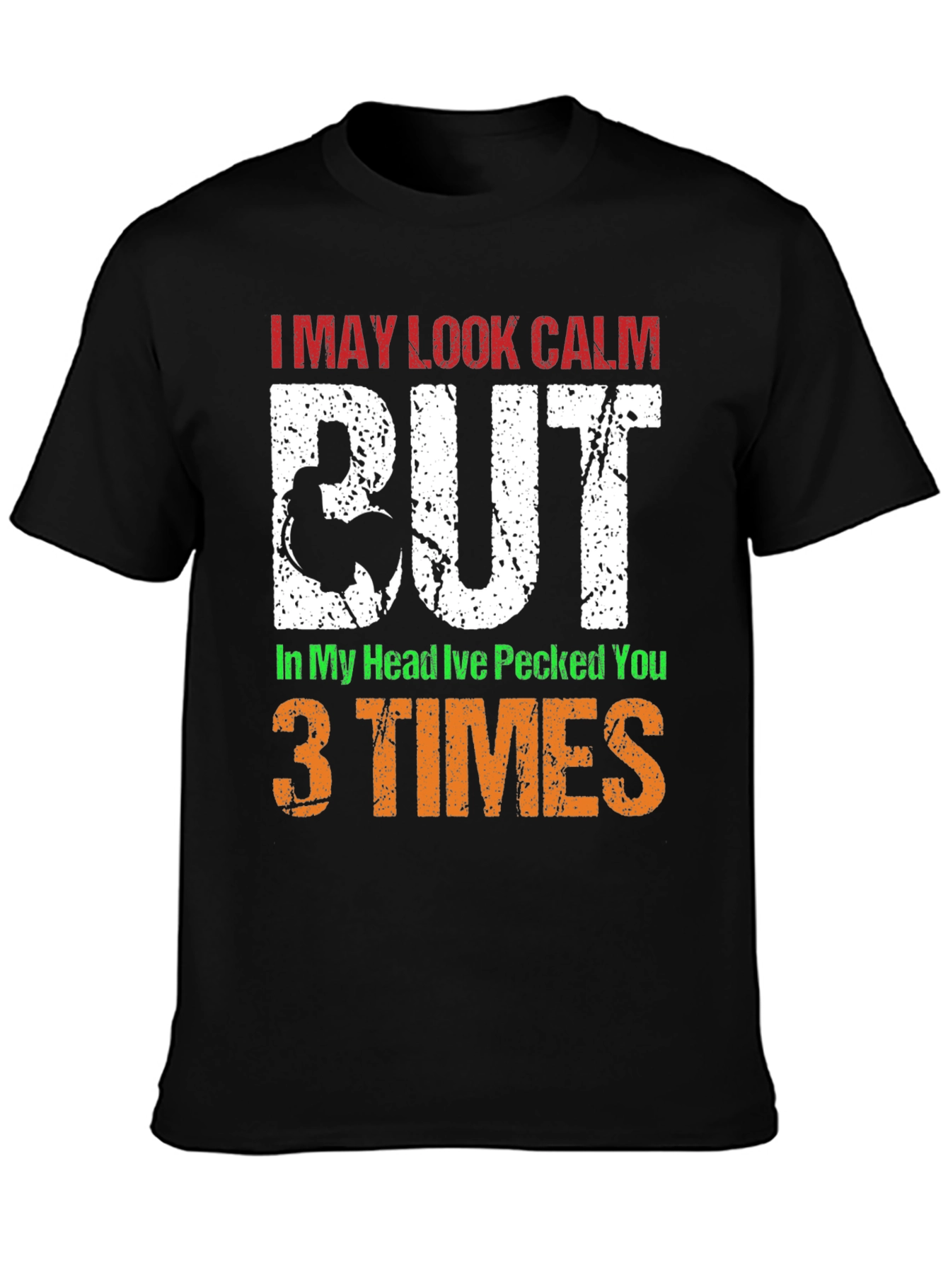 Calm Rooster Graphic Tee - Funny Novelty T-Shirt