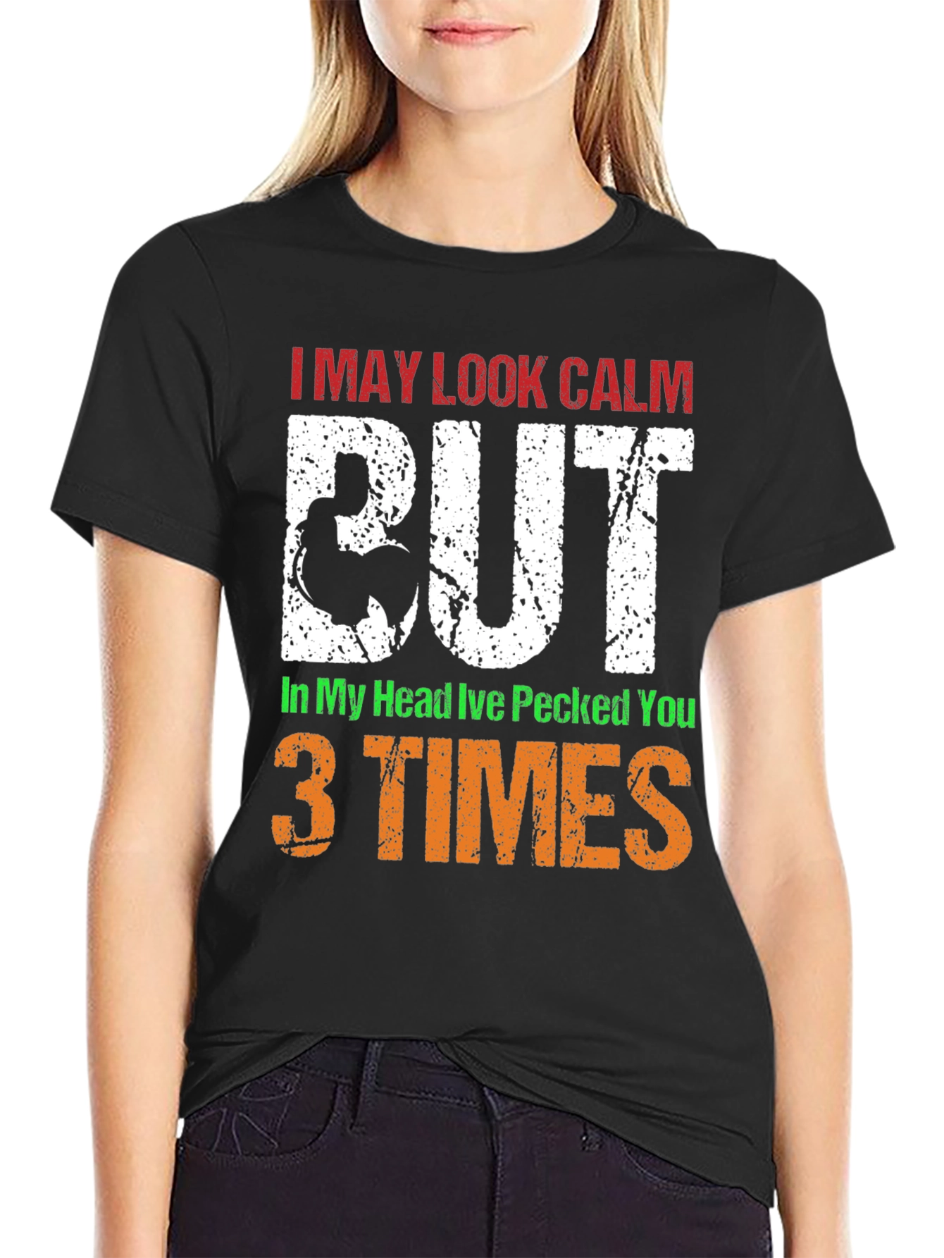 Calm Rooster Graphic Tee - Funny Novelty T-Shirt