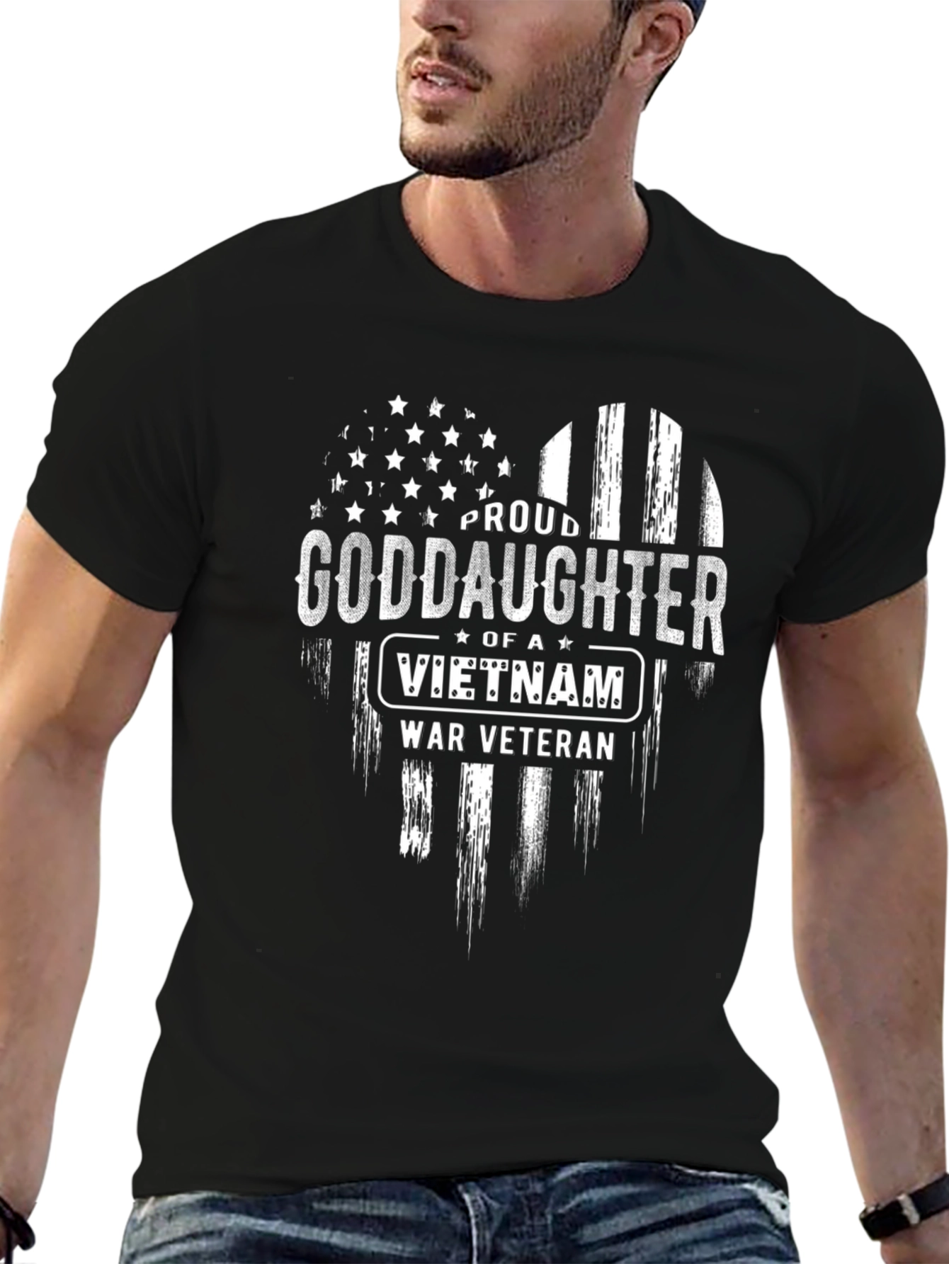 Proud Goddaughter Vietnam War Veteran Graphic T-Shirt