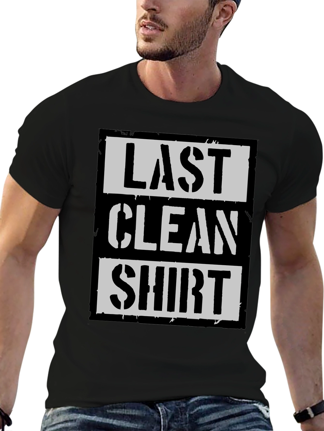 Last Clean Shirt Graphic Tee - Black Cotton