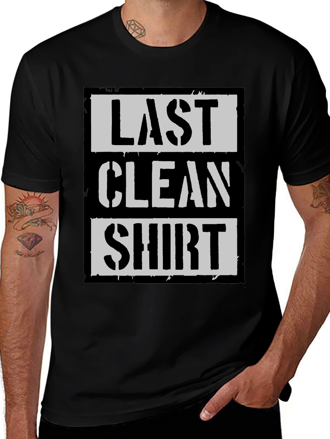 Last Clean Shirt Graphic Tee - Black Cotton