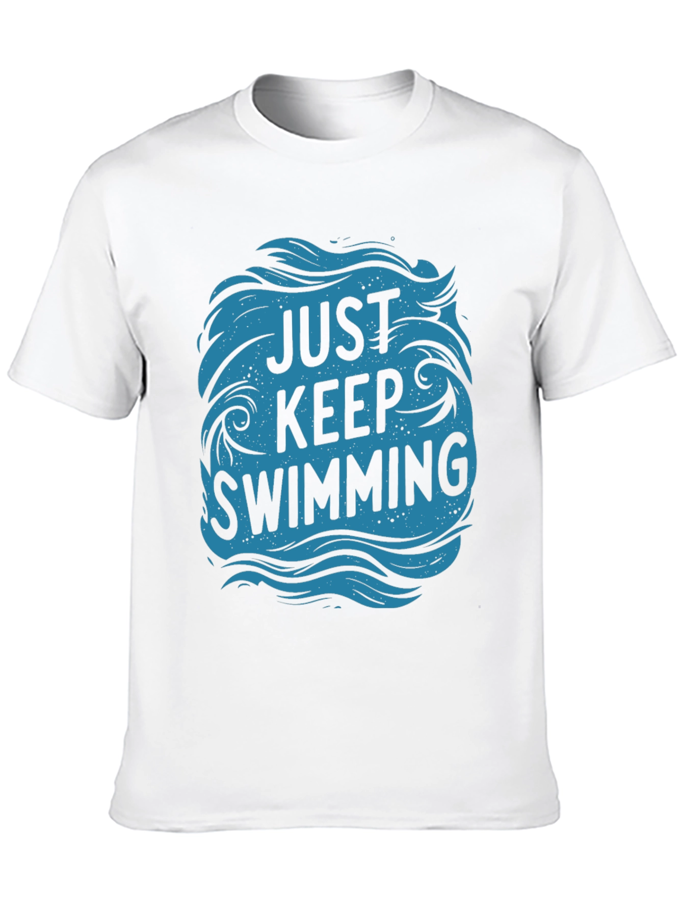 Just Keep Swimming Graphic Tee - Black