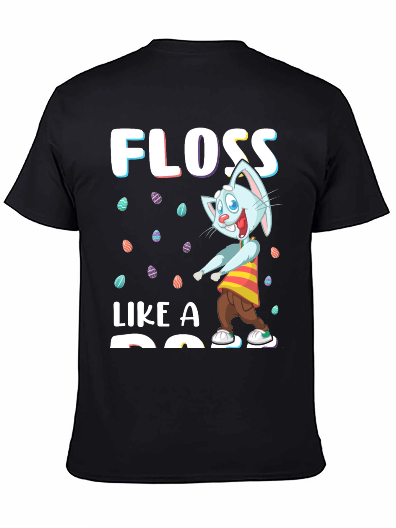 Easter Bunny Floss Like A Boss Black T-Shirt