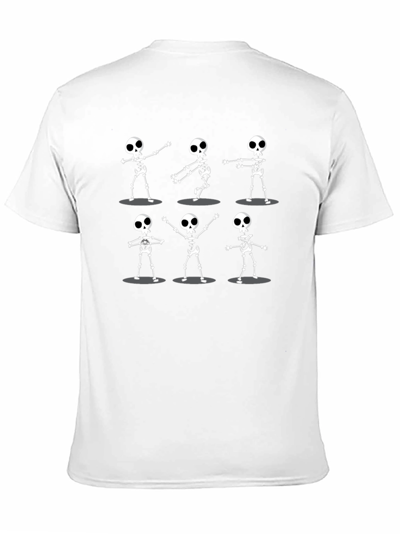 Dancing Skeleton Graphic T-Shirt - Black