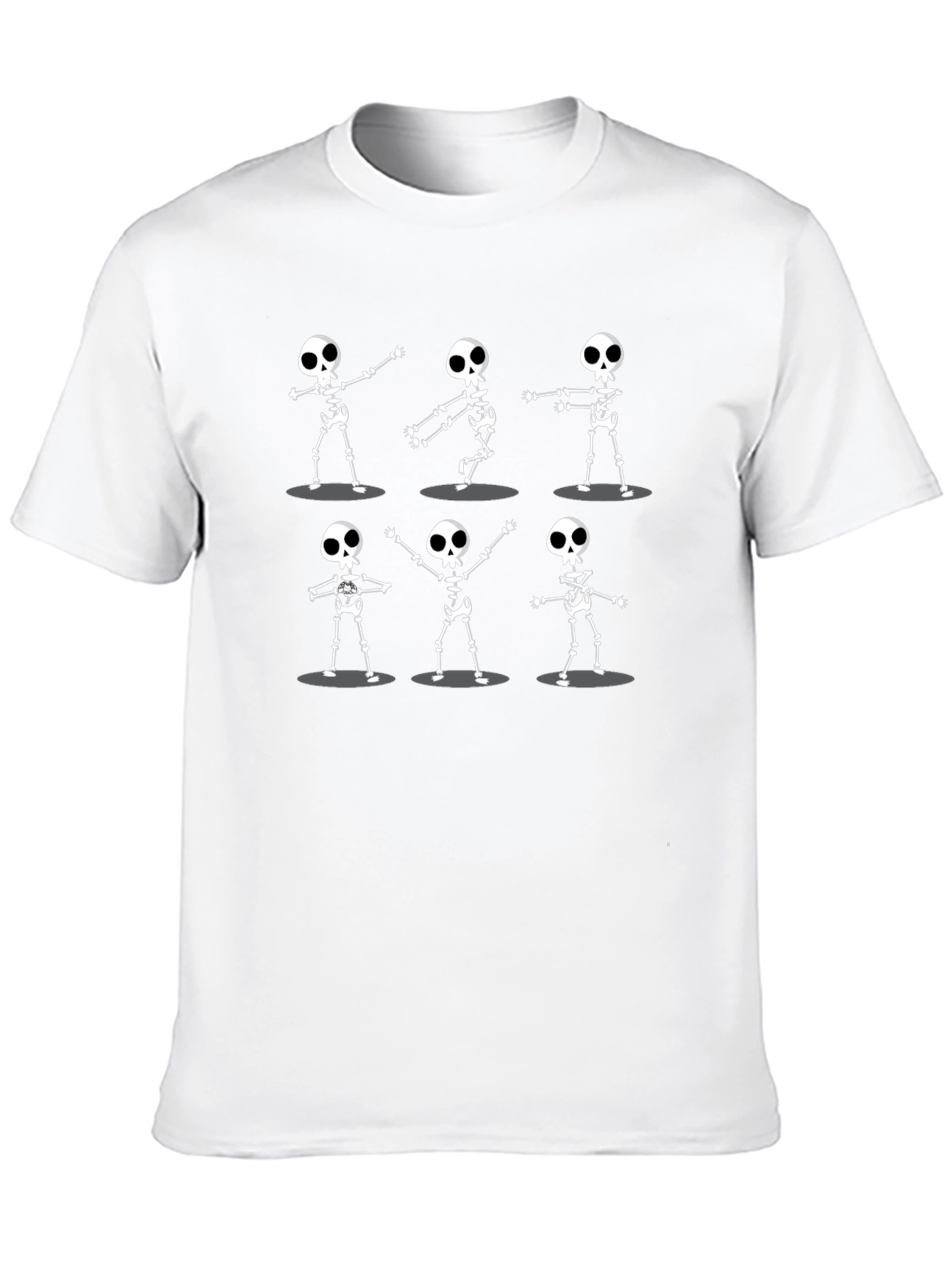 Dancing Skeleton Graphic T-Shirt - Black