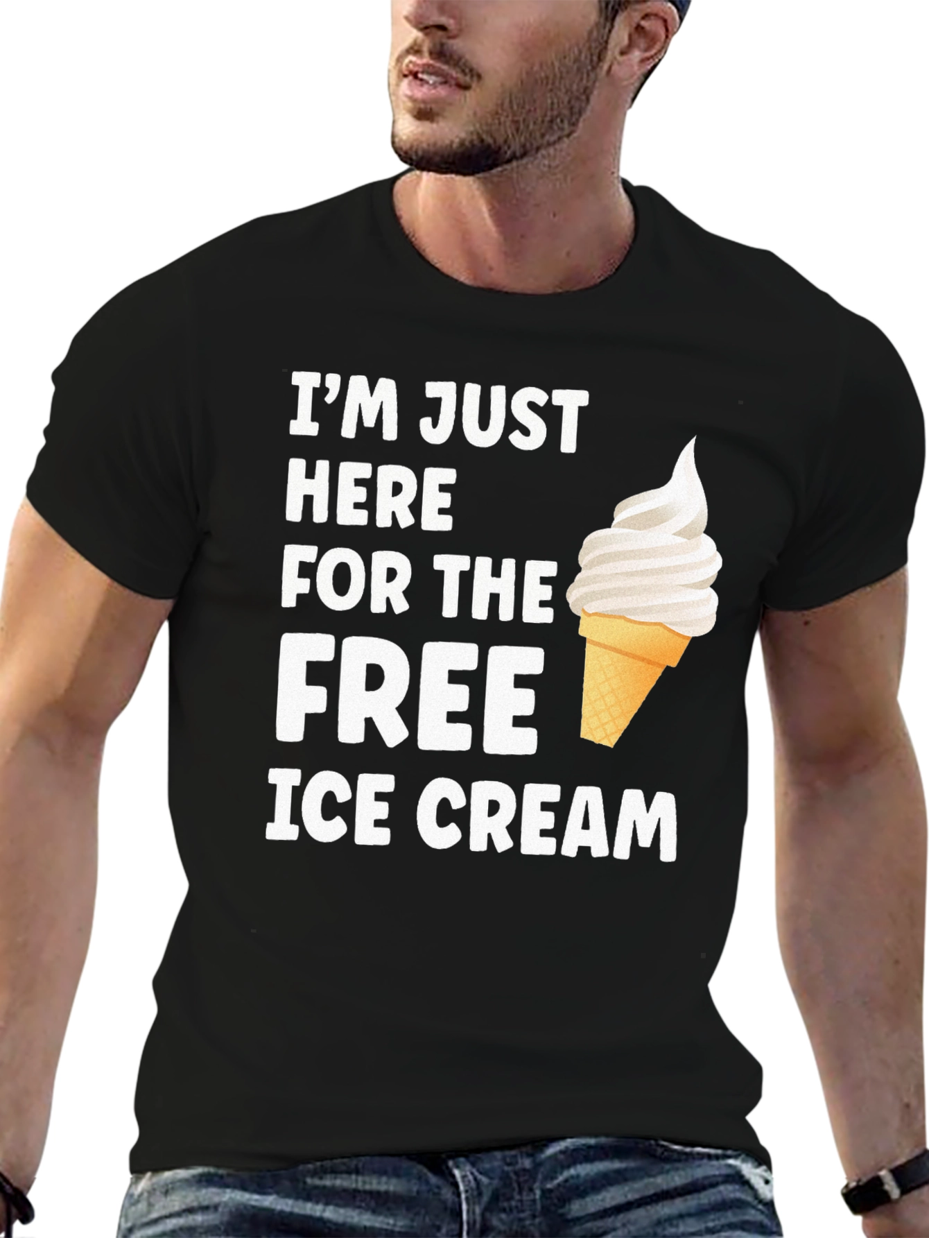 Free Ice Cream Graphic Tee - Soft Cotton Blend
