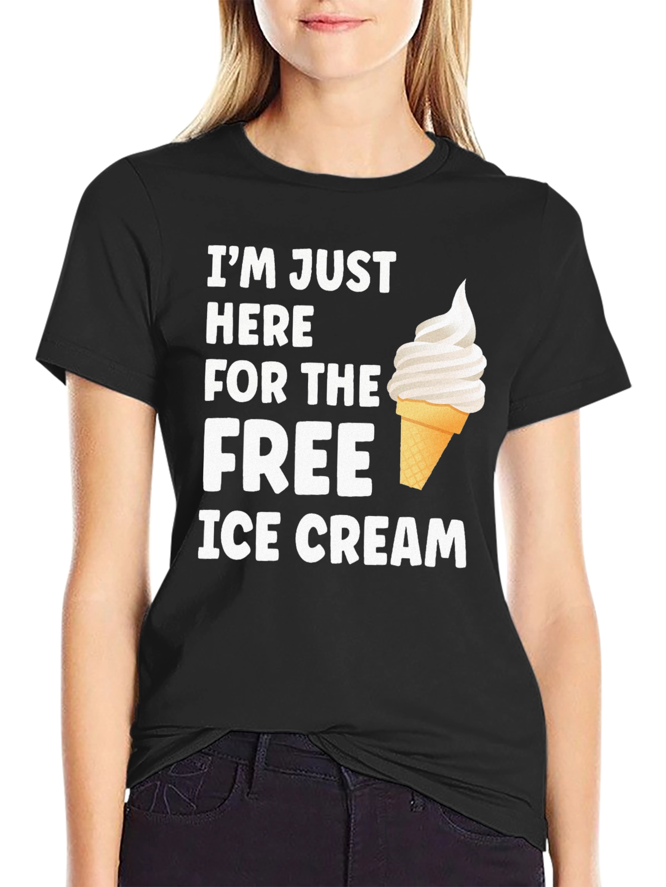Free Ice Cream Graphic Tee - Soft Cotton Blend